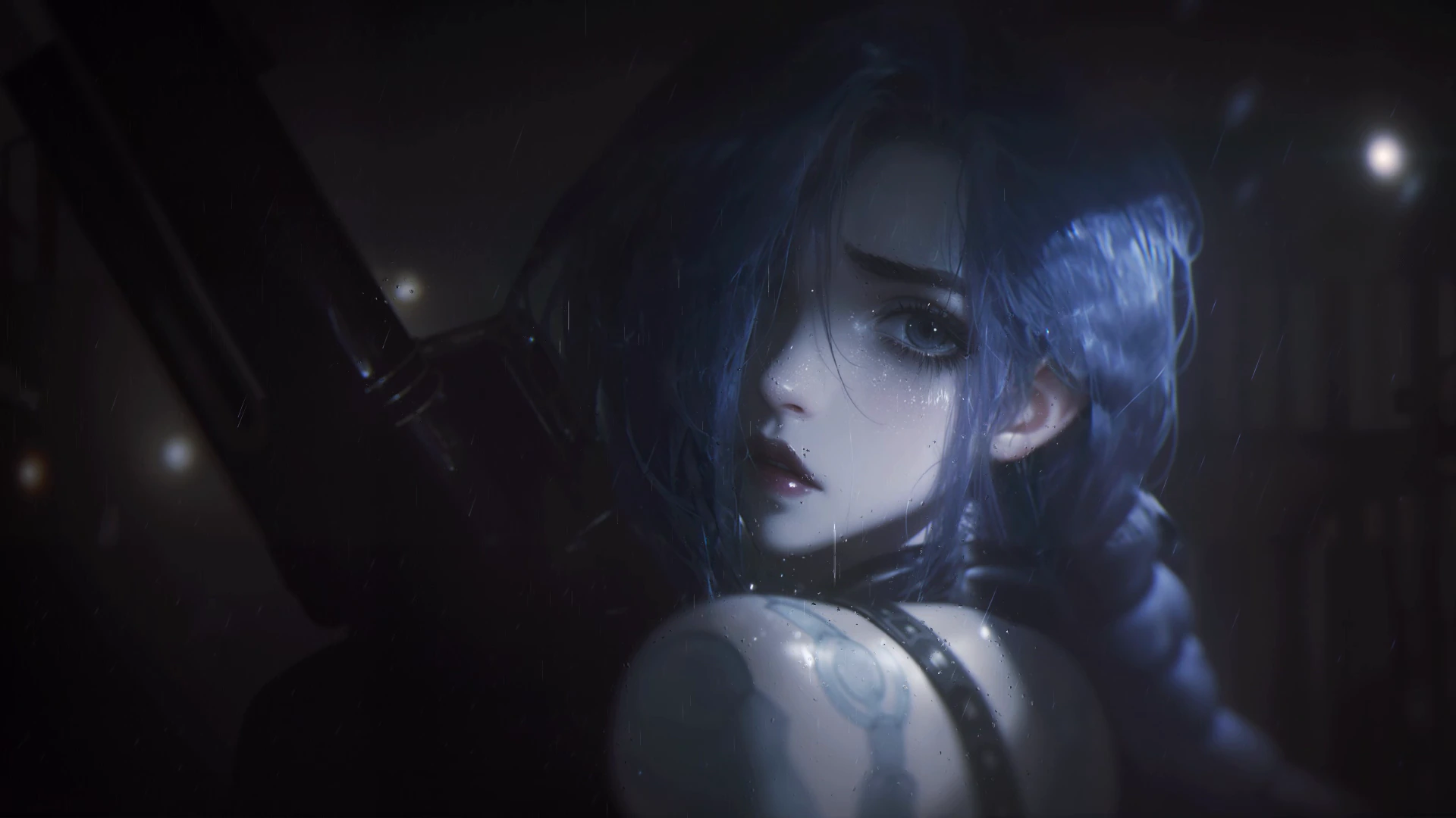 Jinx Gloomy Portrait - Arcane