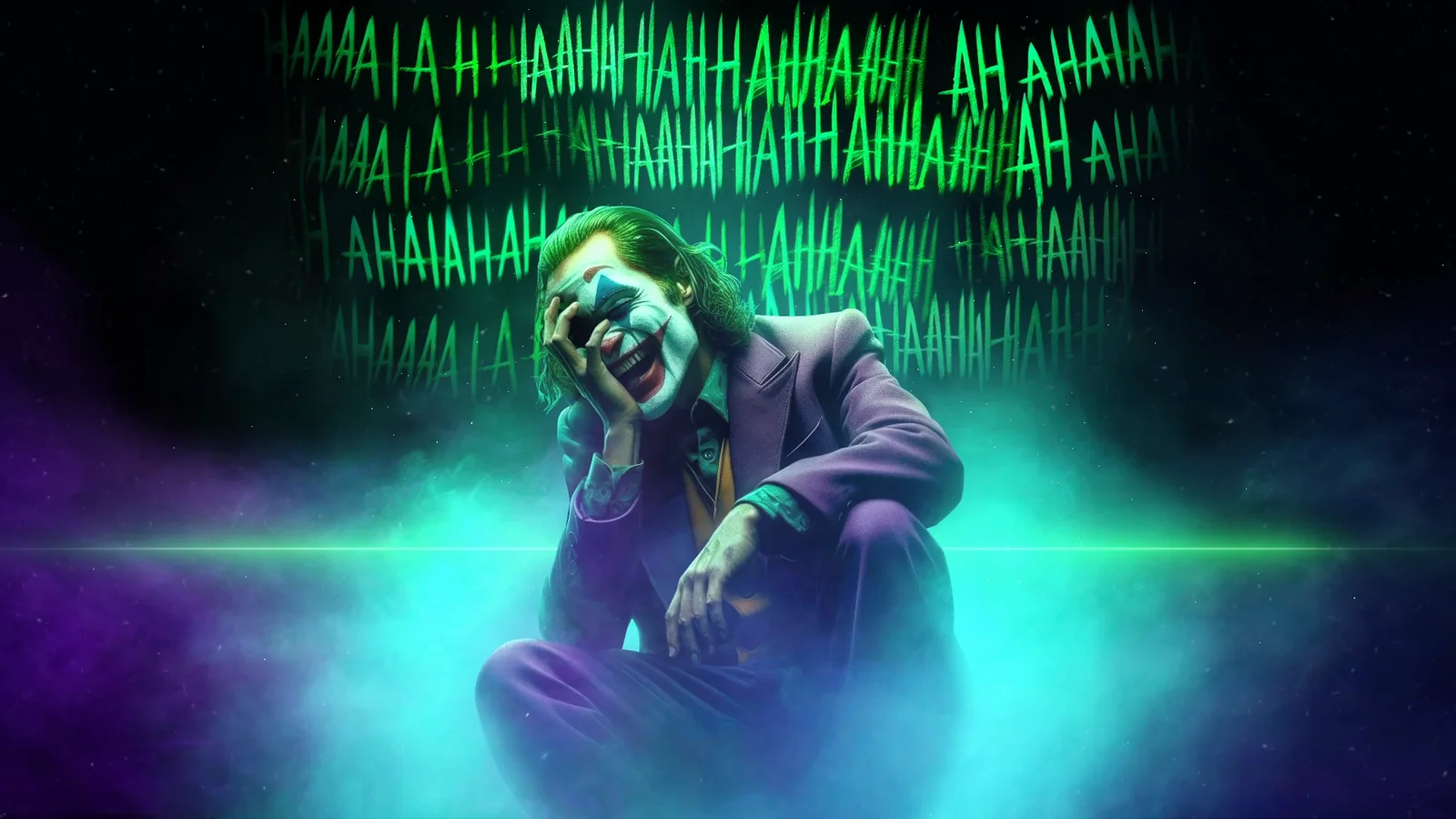 Joker Green Laughter wallpaper preview