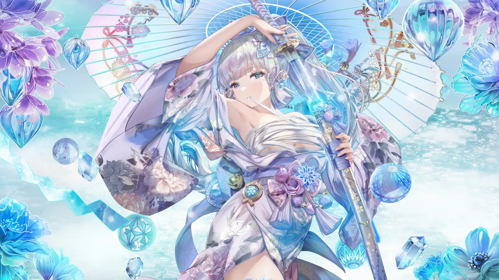 Kamisato Ayaka Among White Blossoms - Genshin Impact