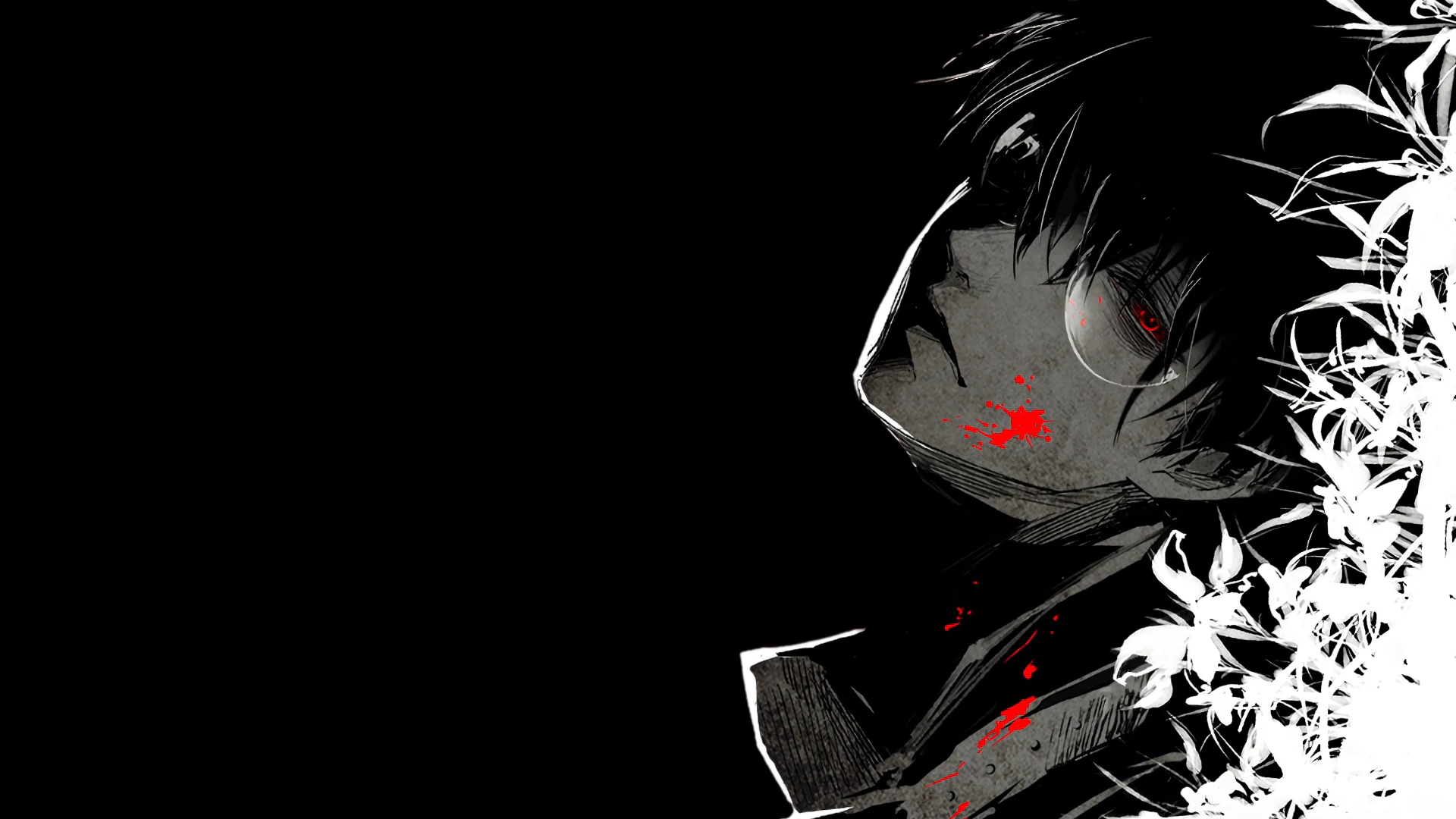 Ken Kaneki Monochrome Portrait - Tokyo Ghoul