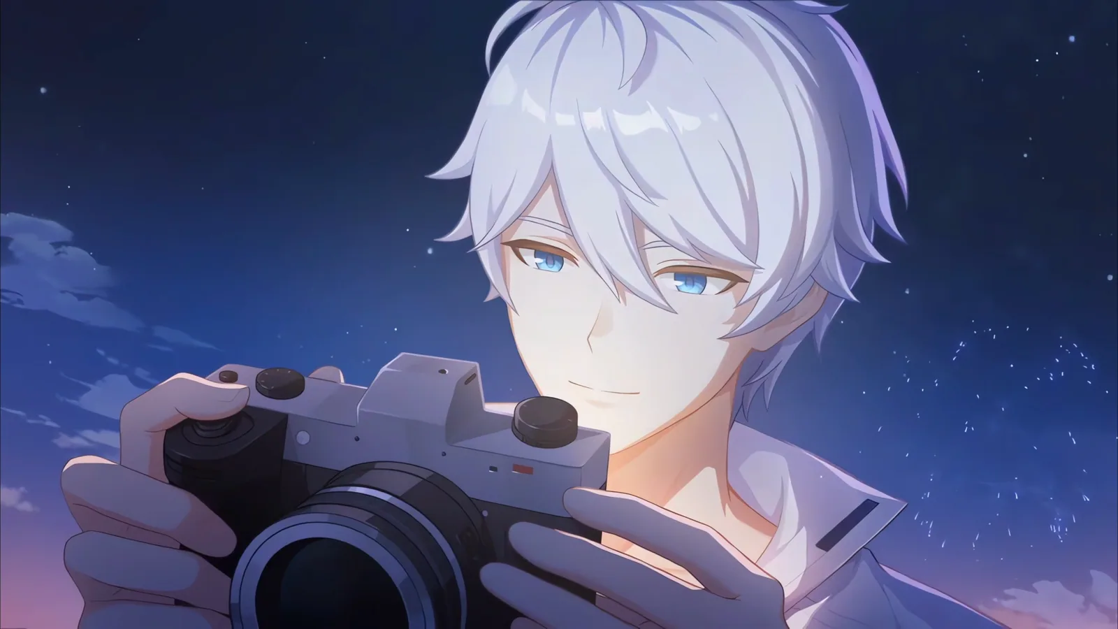 Kevin in a Blue Close Portrait - Honkai Impact 3rd