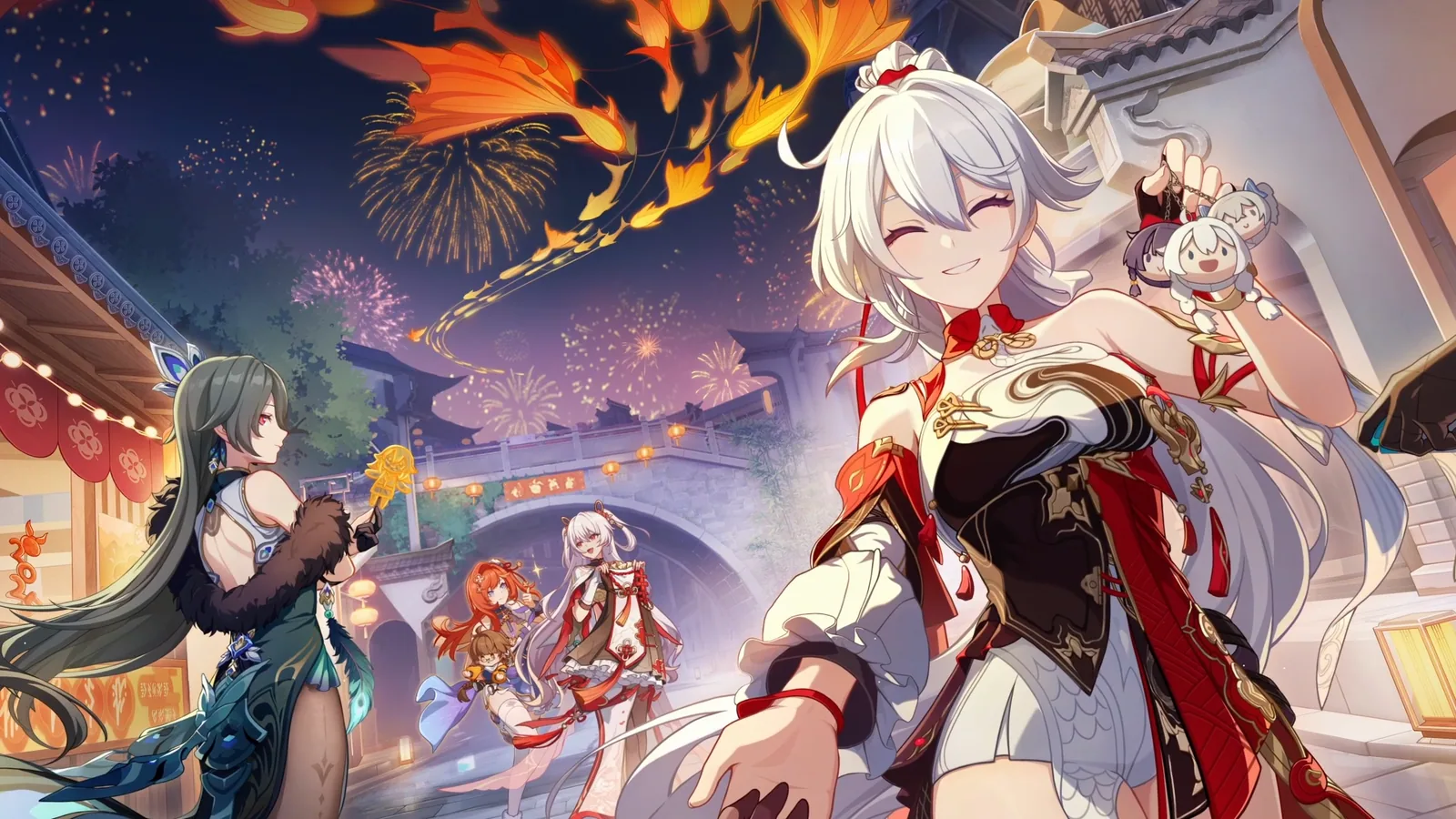 Kiana and Vita in a Festival Group Scene - Honkai Impact 3rd
