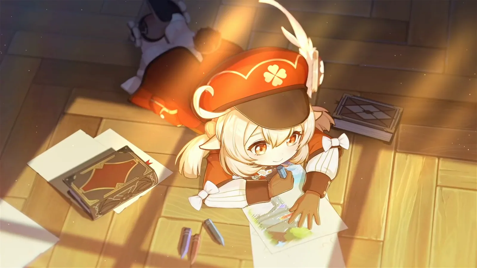 Klee at a Wooden Desk - Genshin Impact