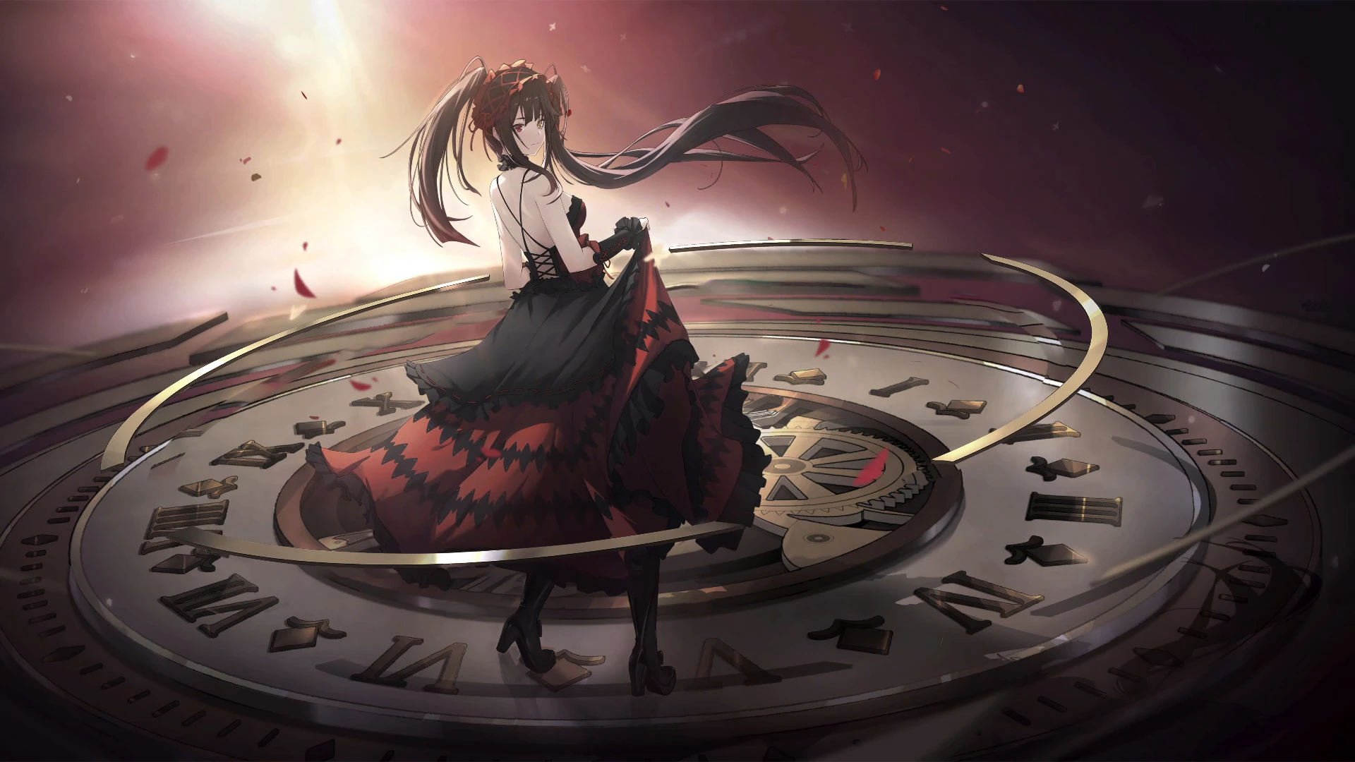 Kurumi Tokisaki on a Clock Face - Date A Live