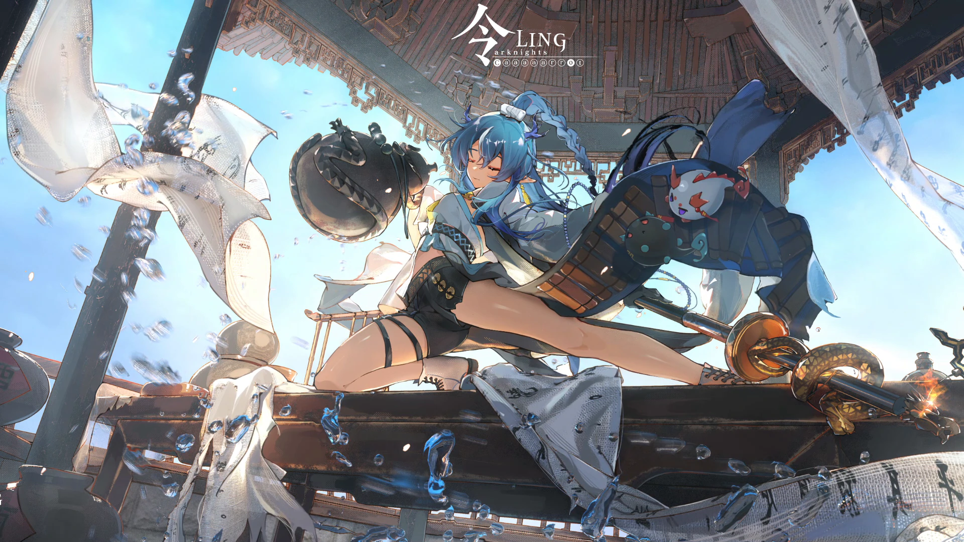 Ling in a Calligraphy Studio - Arknights