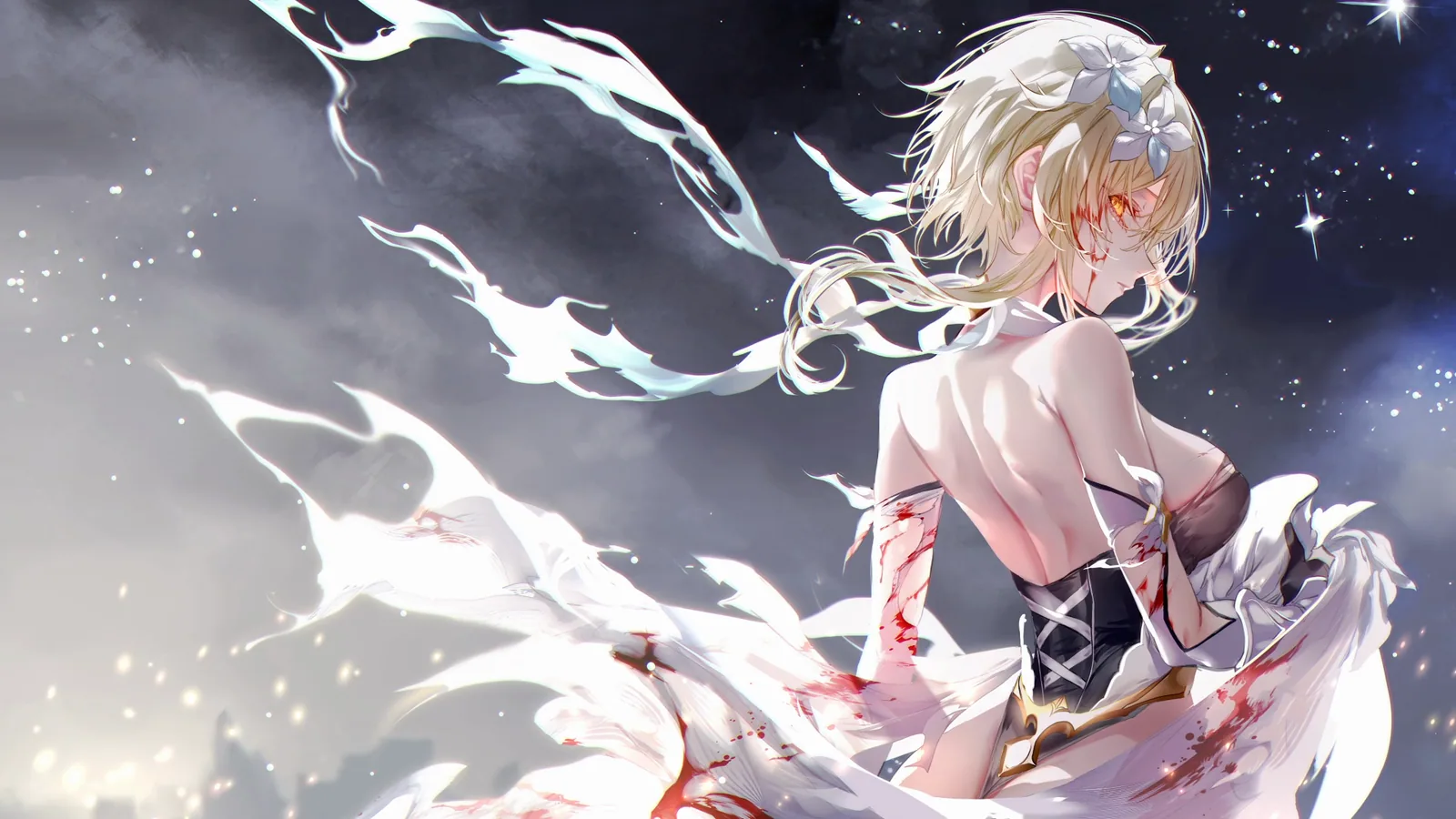 Lumine in White Clouds - Genshin Impact