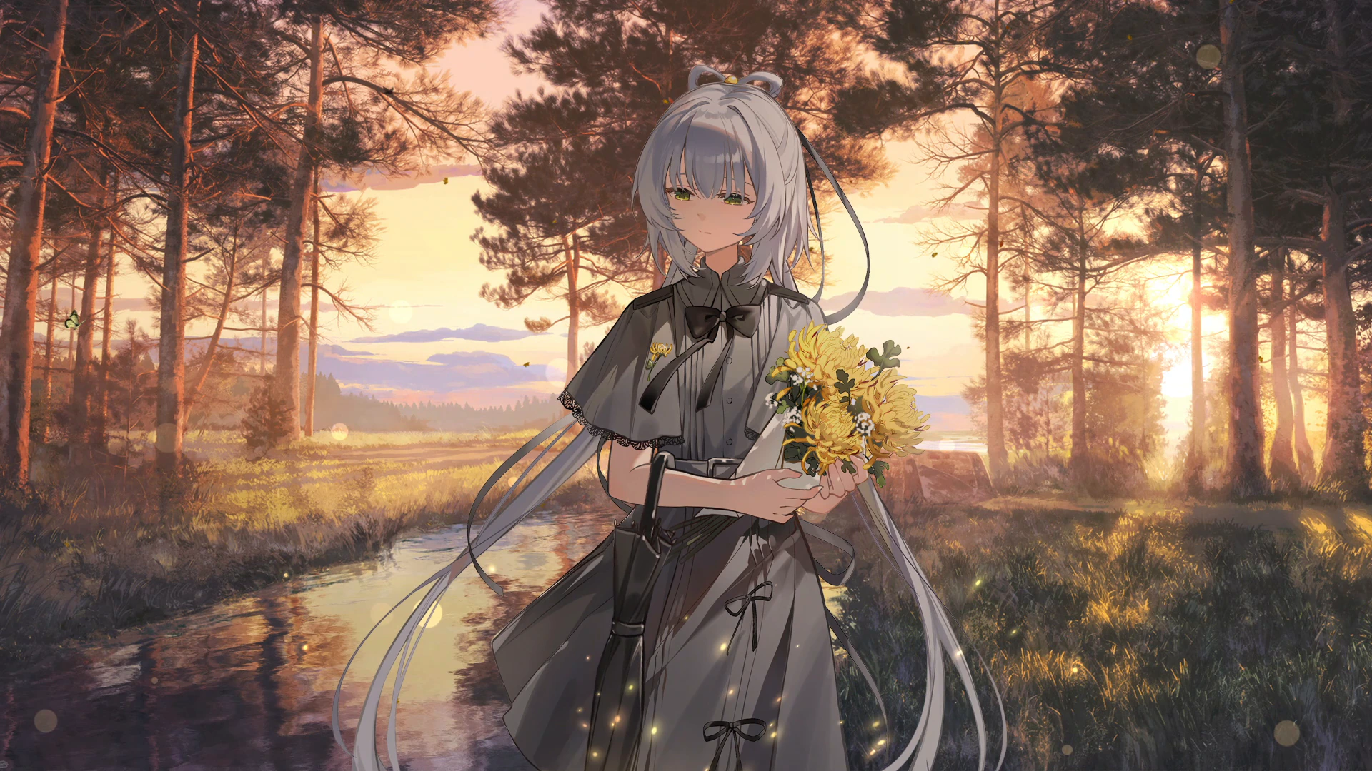 Luo Tianyi with Autumn Chrysanthemums
