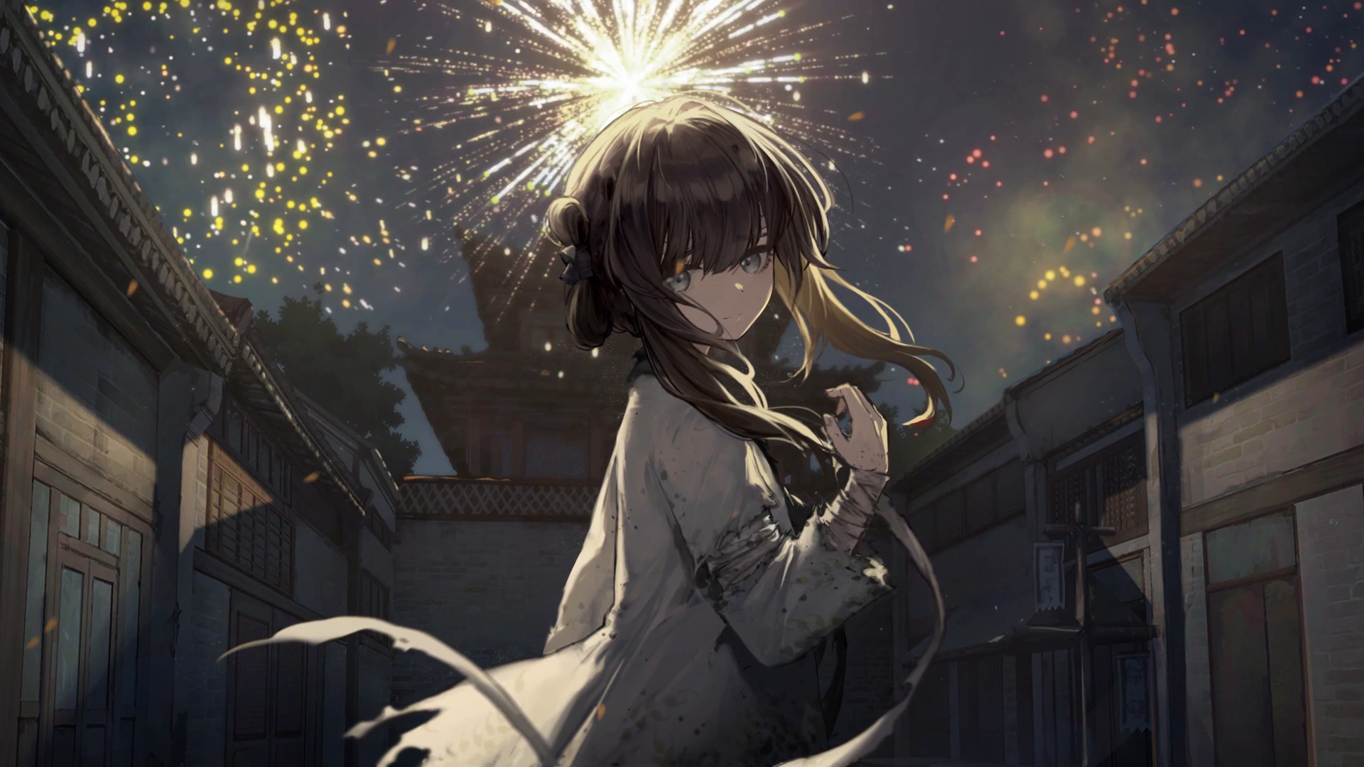 Man Sui debajo de los fuegos artificiales - Hungry Lamb