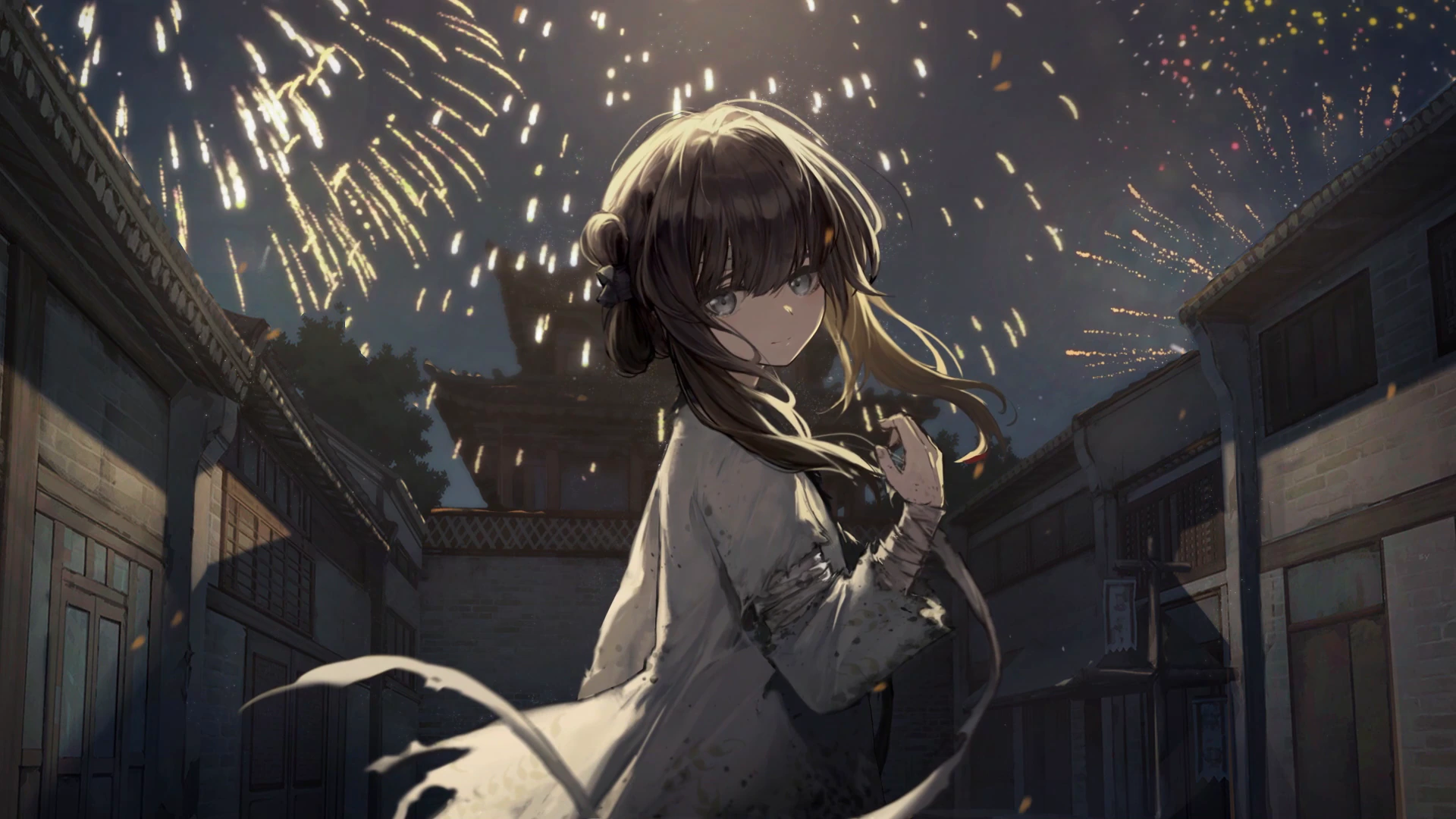 Mansui beneath Fireworks