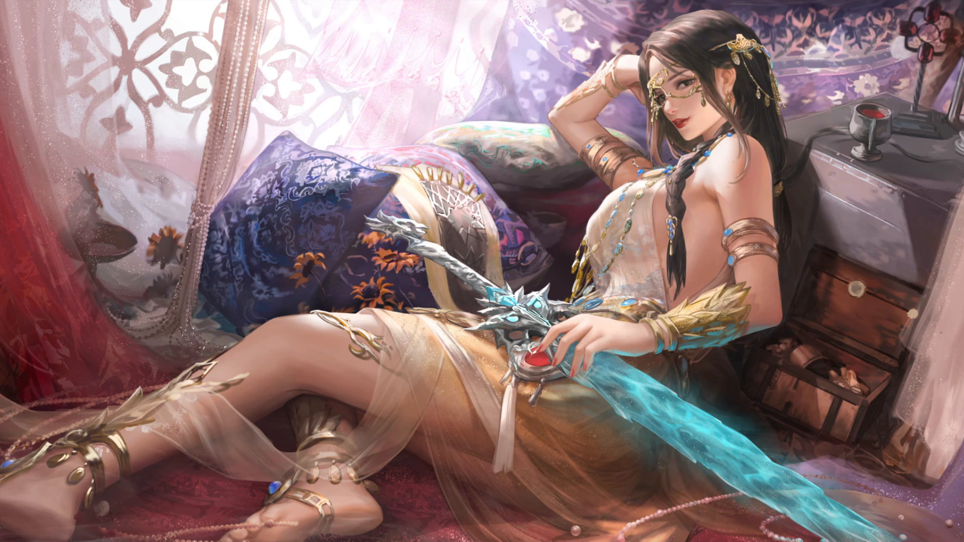 Matari Reclining with a Dagger - Naraka: Bladepoint