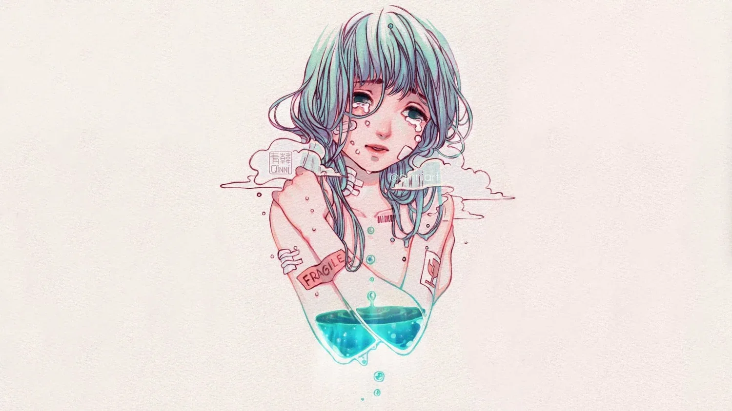Melancholy Overflow Watercolor