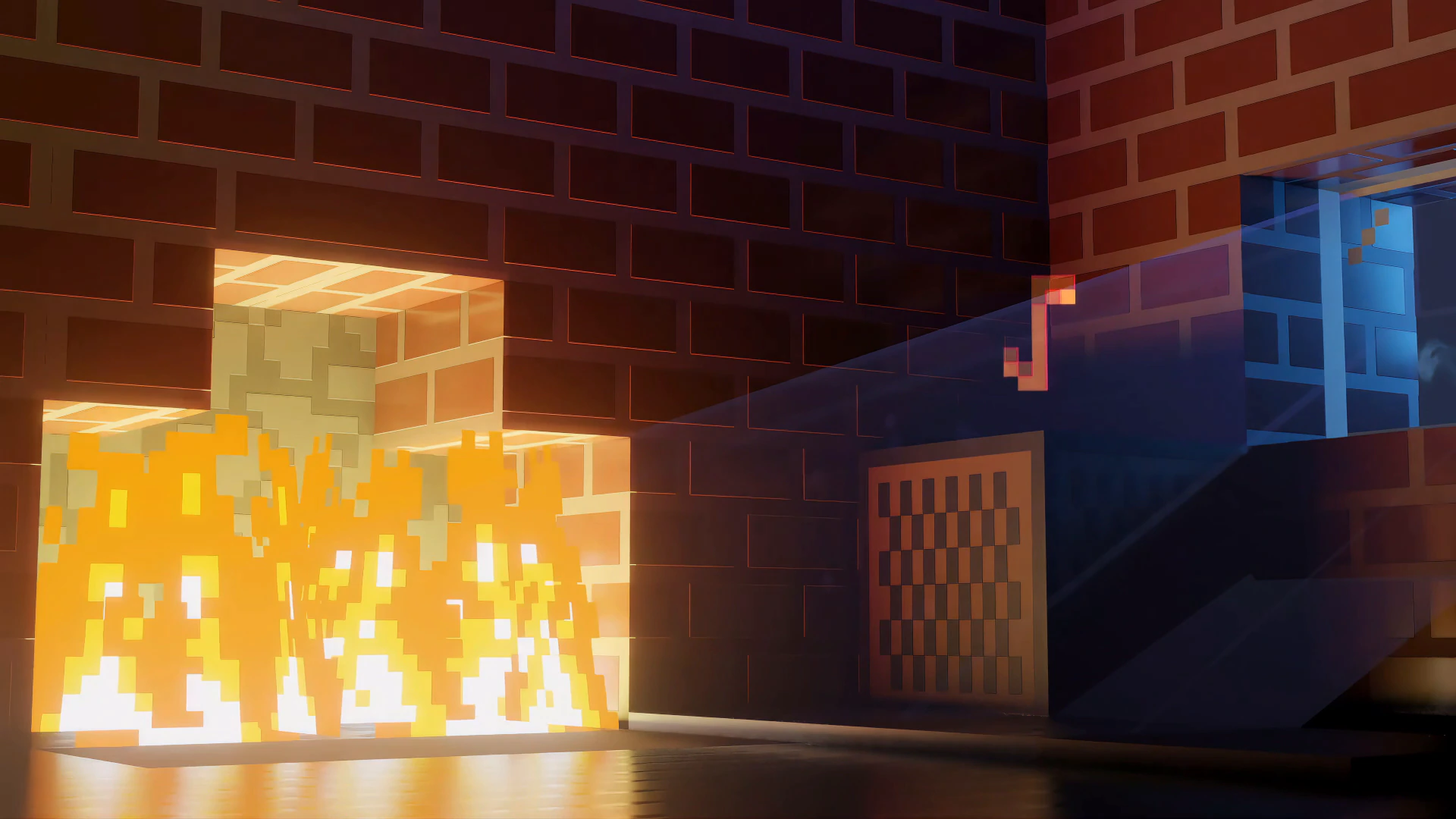 Minecraft Lo-Fi Fireplace
