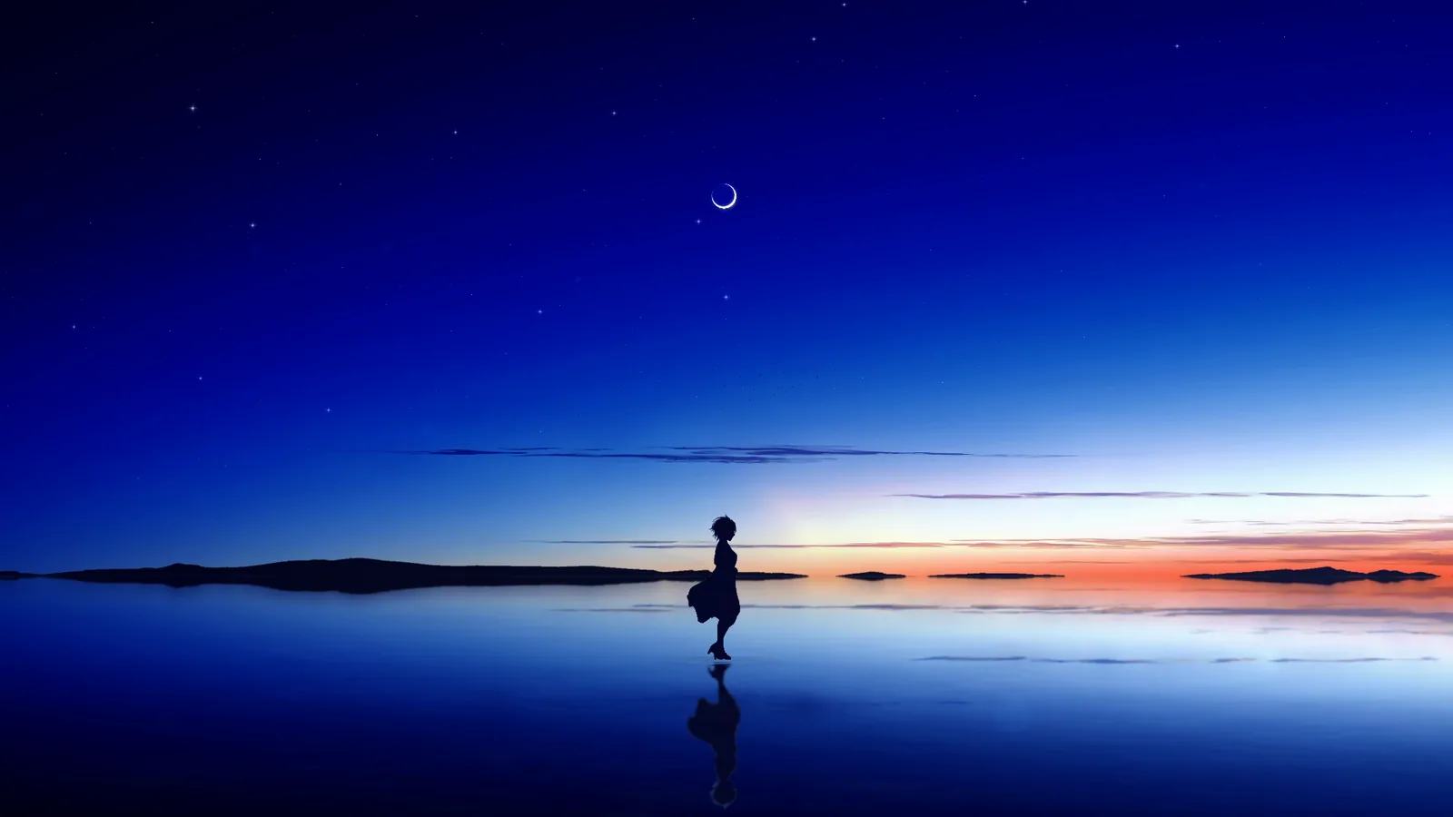 Mirroring Blue Salt Flats