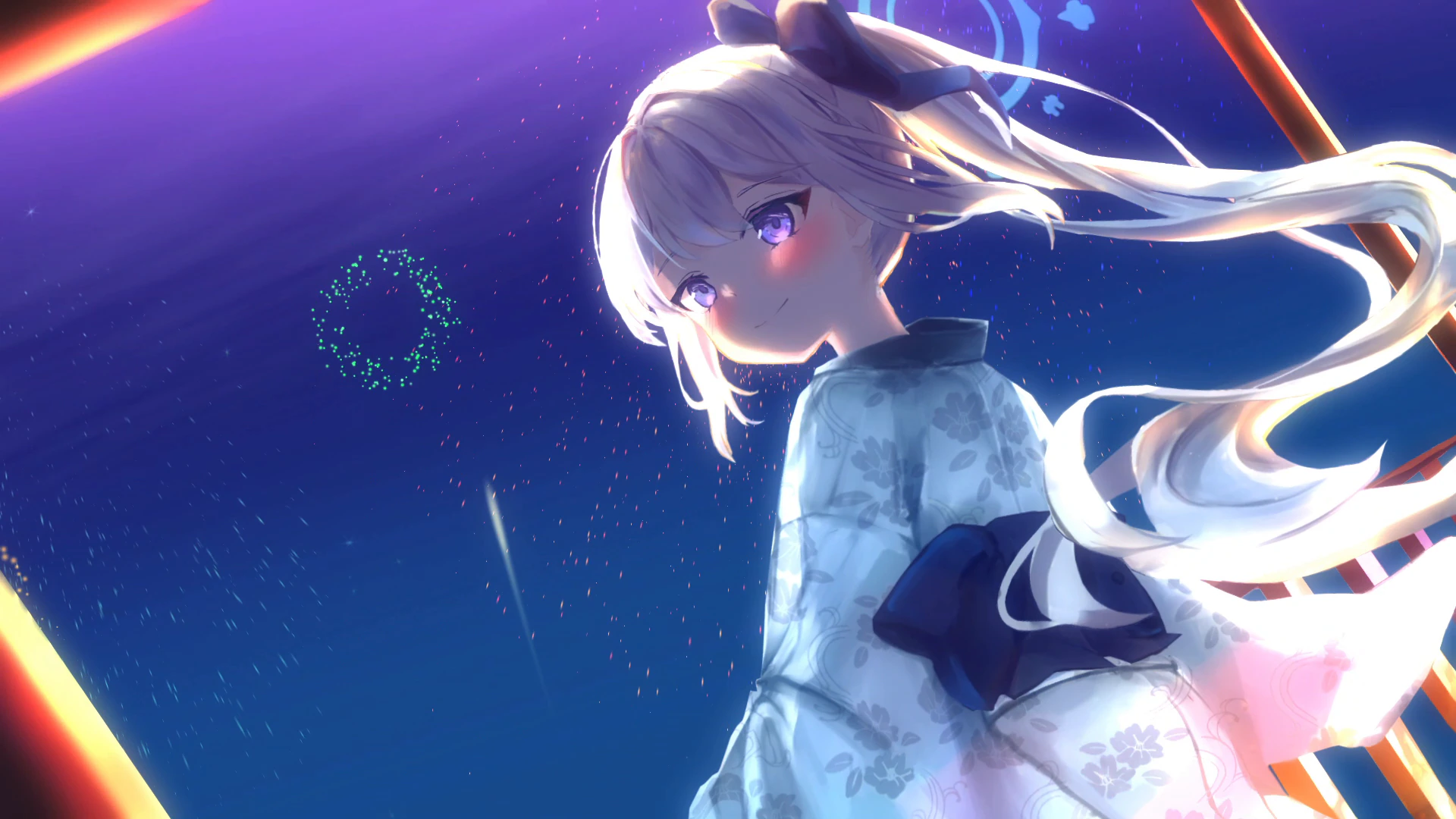 Miyako in Backlit Motion - Blue Archive