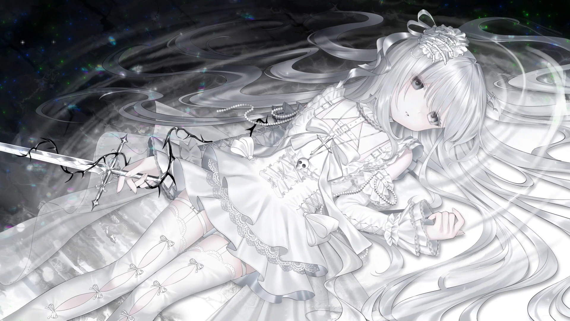 深影中的单色幻想女孩