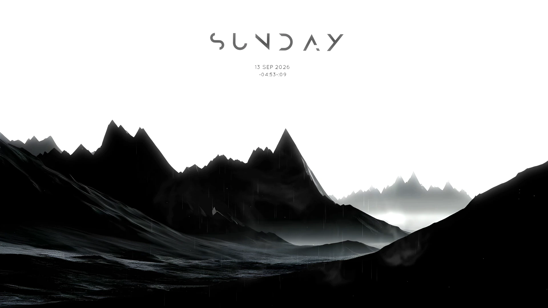Monochrome Mountain Landscape