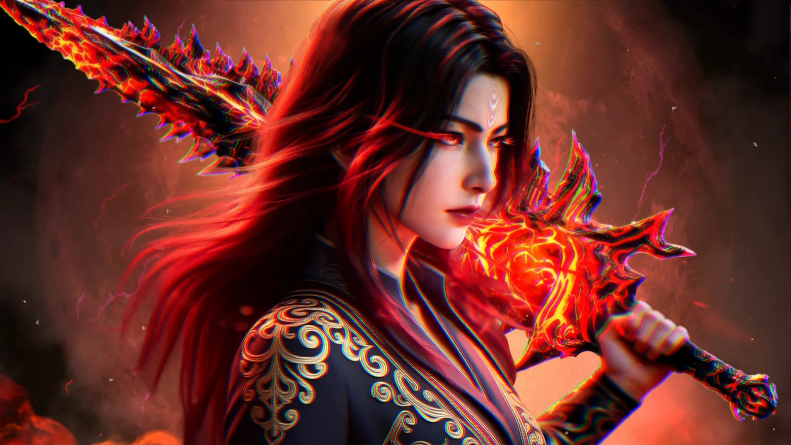 Nangong Que with a Demonic Sword wallpaper preview