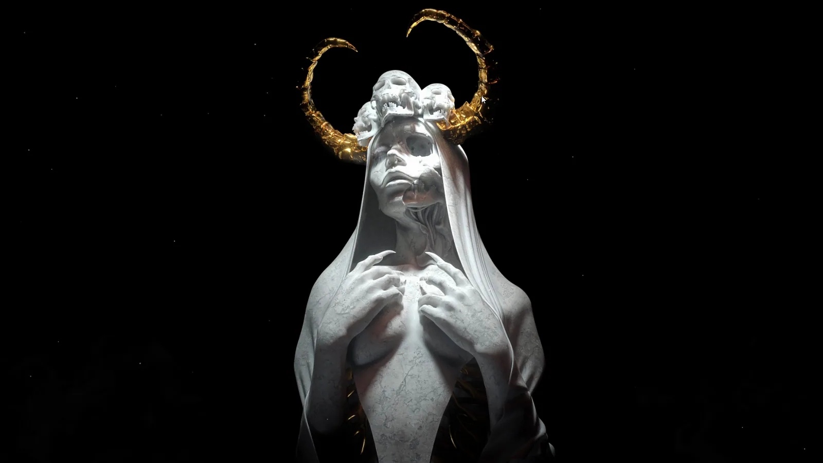 Necro Maria Dark Statue wallpaper preview