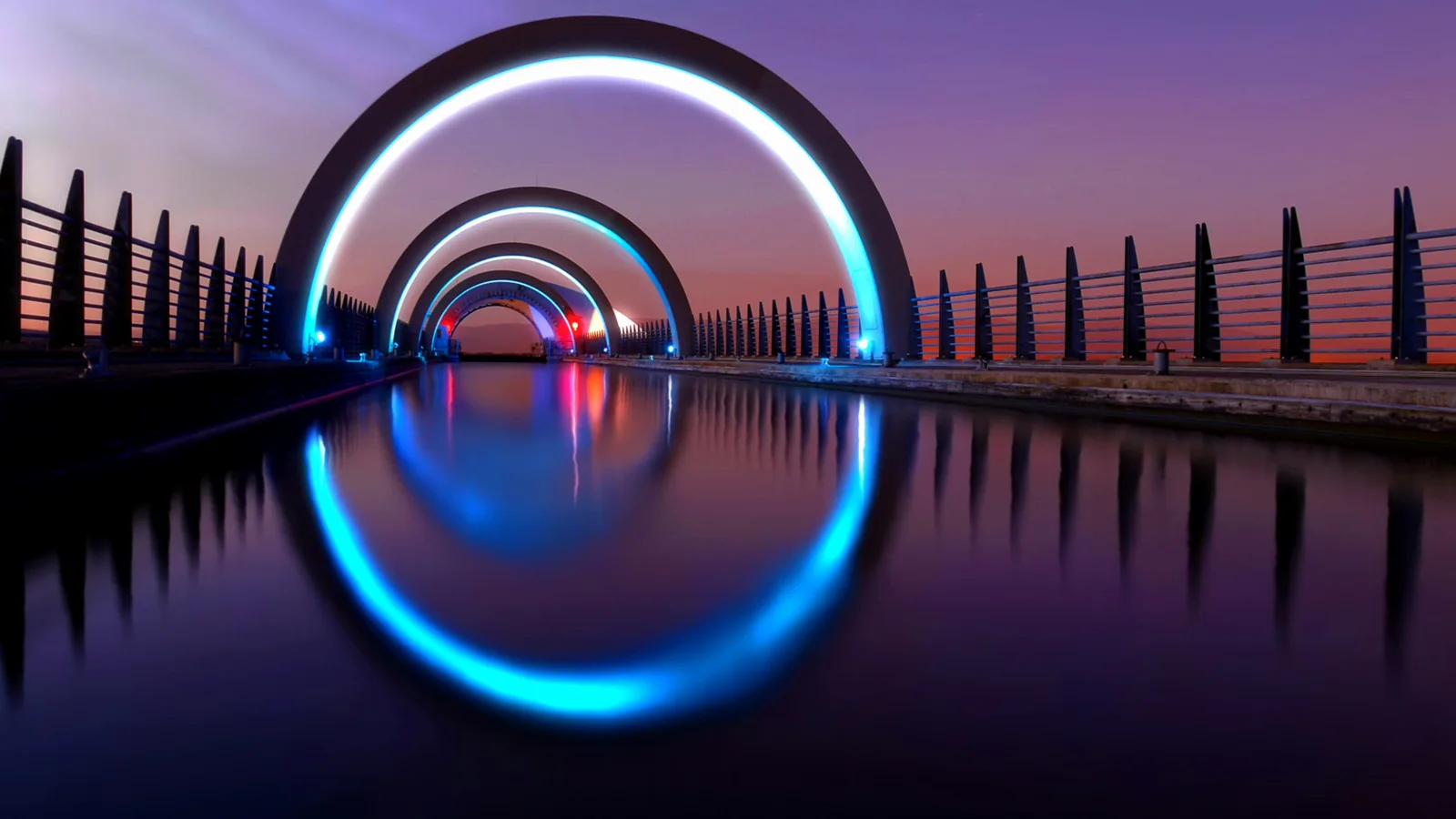 Neon Ring Color Bridge wallpaper preview