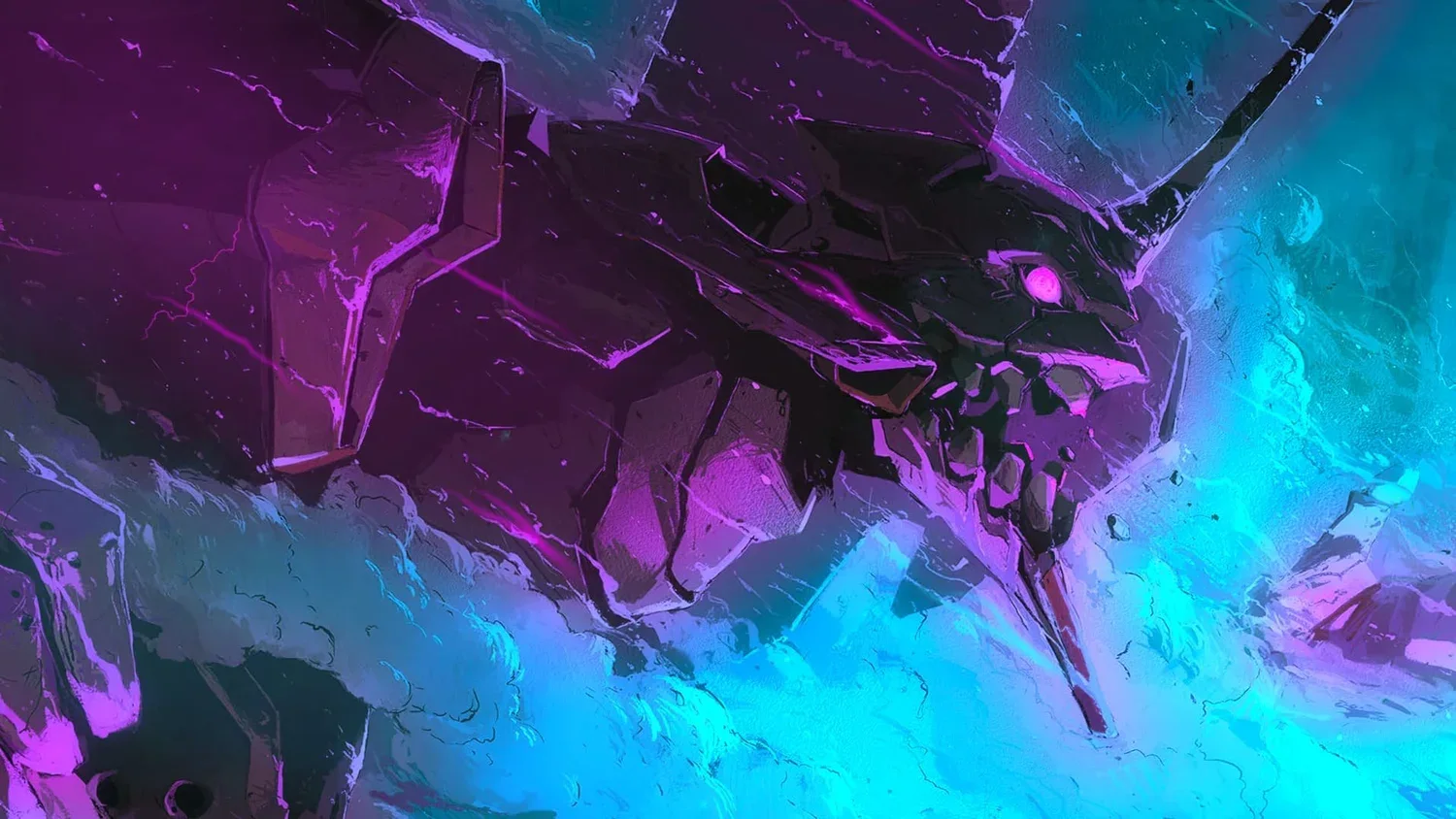 Neon Titan Awakens wallpaper preview