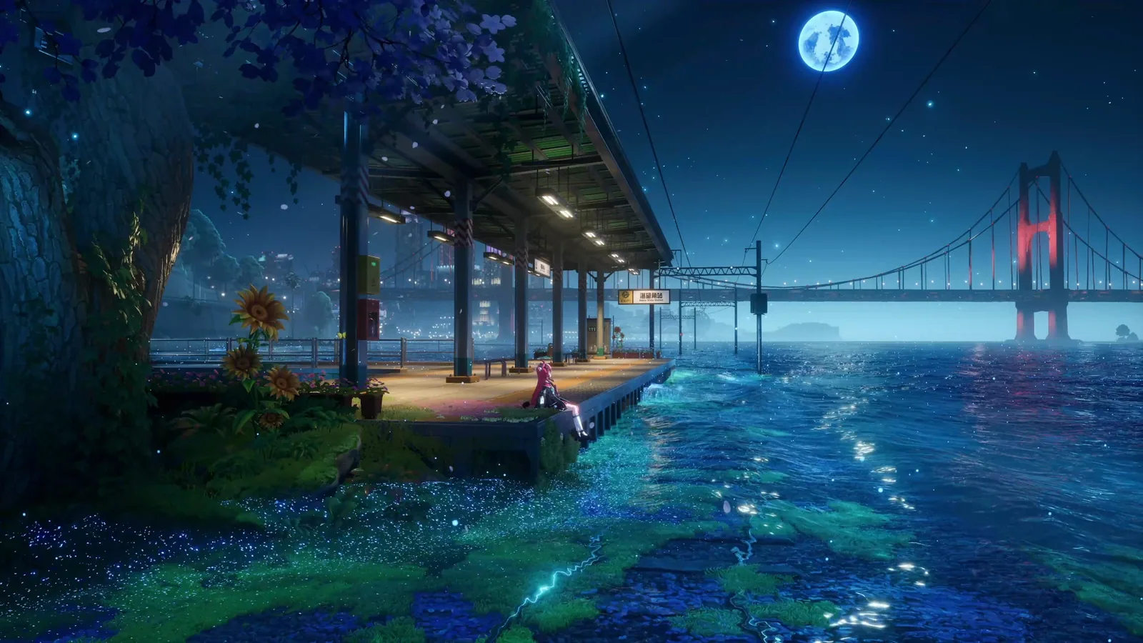 Rainy Waterfront at Night - Neverness to Everness