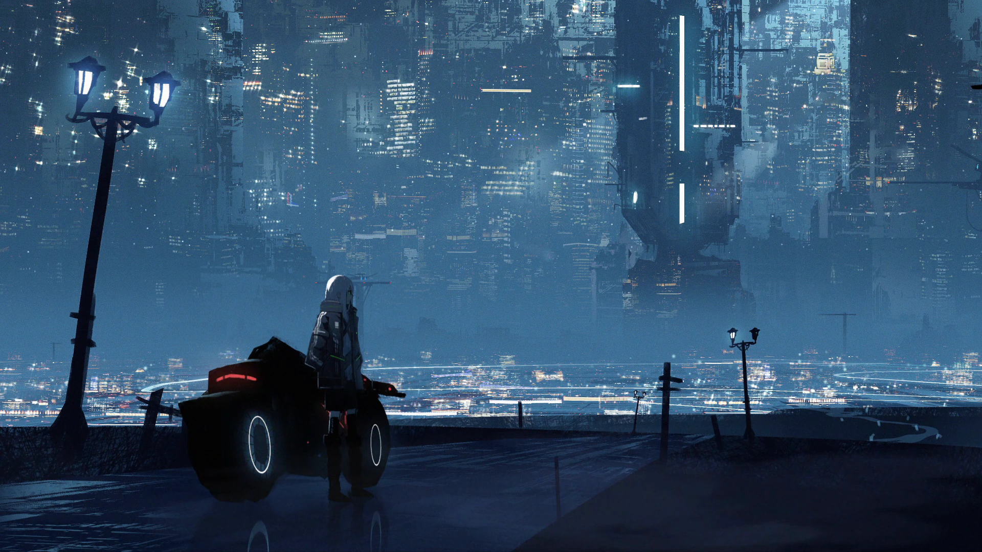 Mirador futurista de Night City