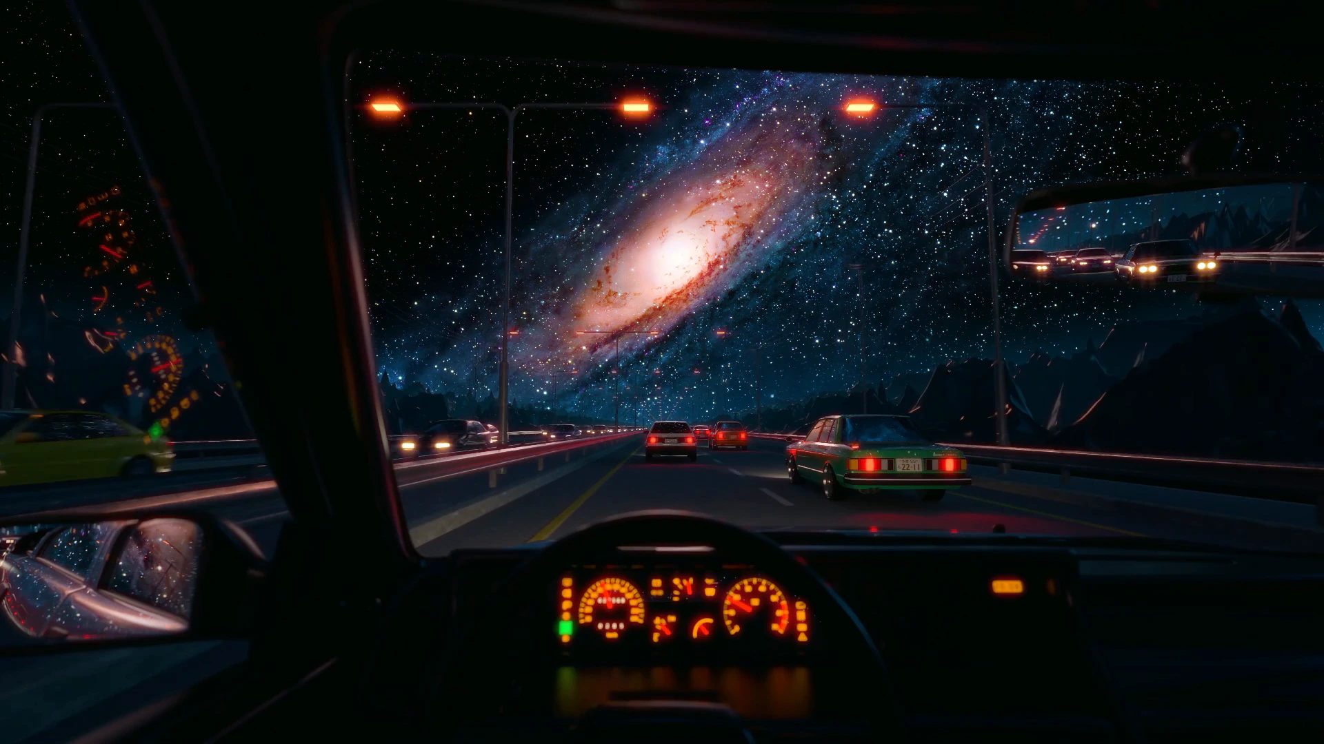 Night Drive Toward Andromeda by VISUALDON