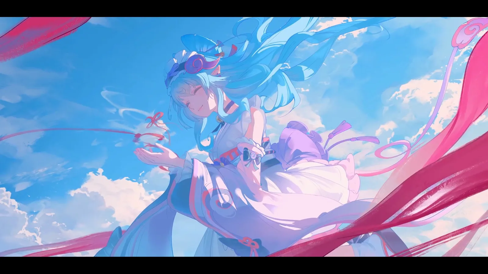 Pastel Angel in a Ribbon Sky