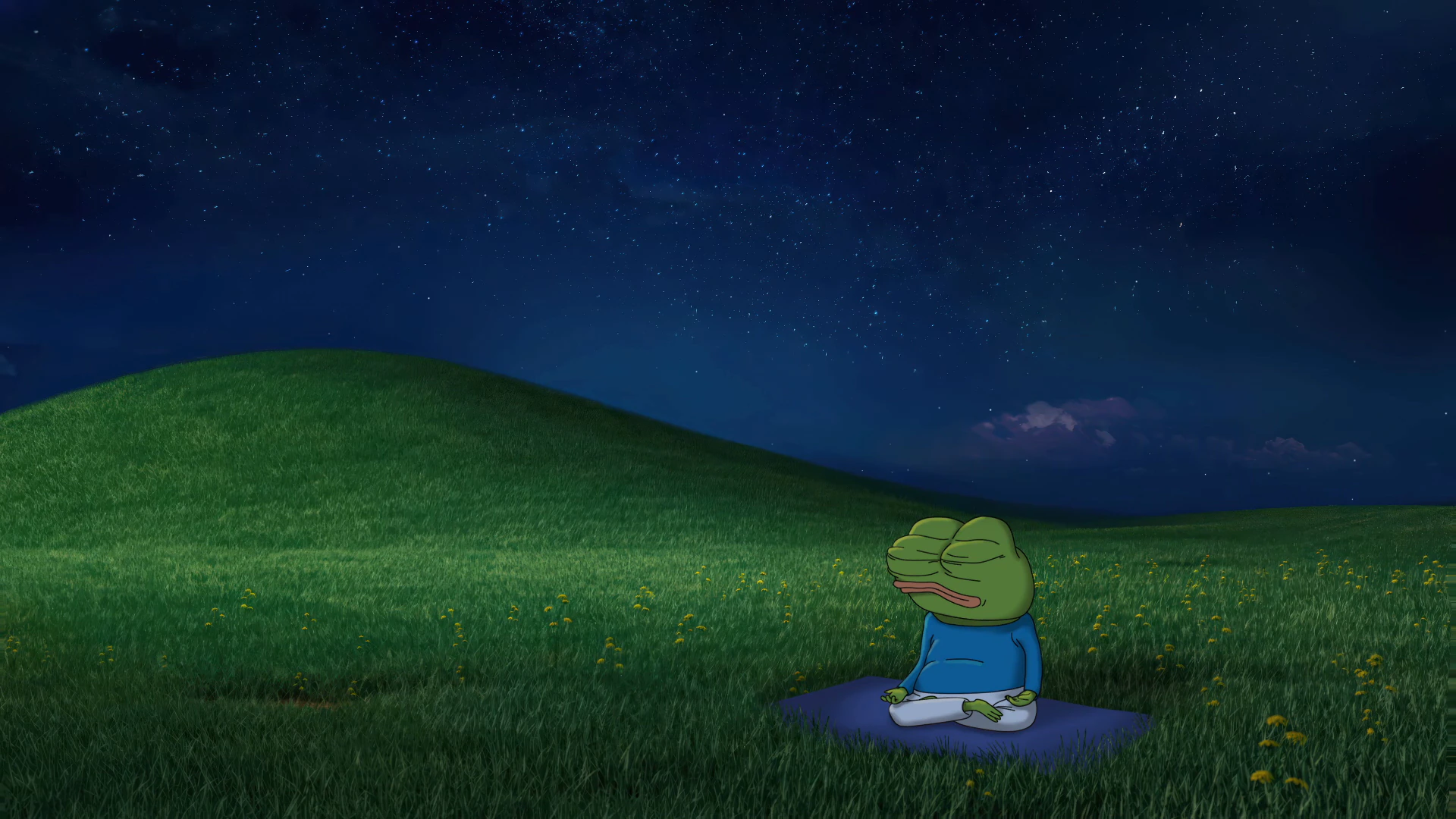 Pepe Chilling on the Windows Hill