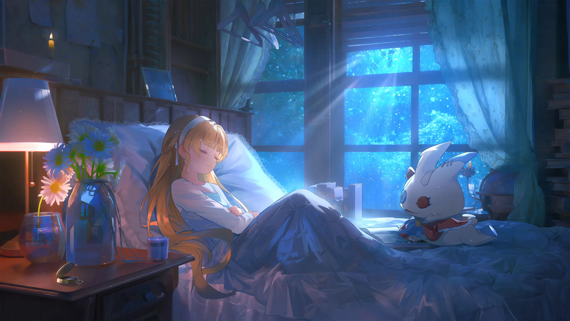 Phoebe dans une chambre au clair de lune - Wuthering Waves
