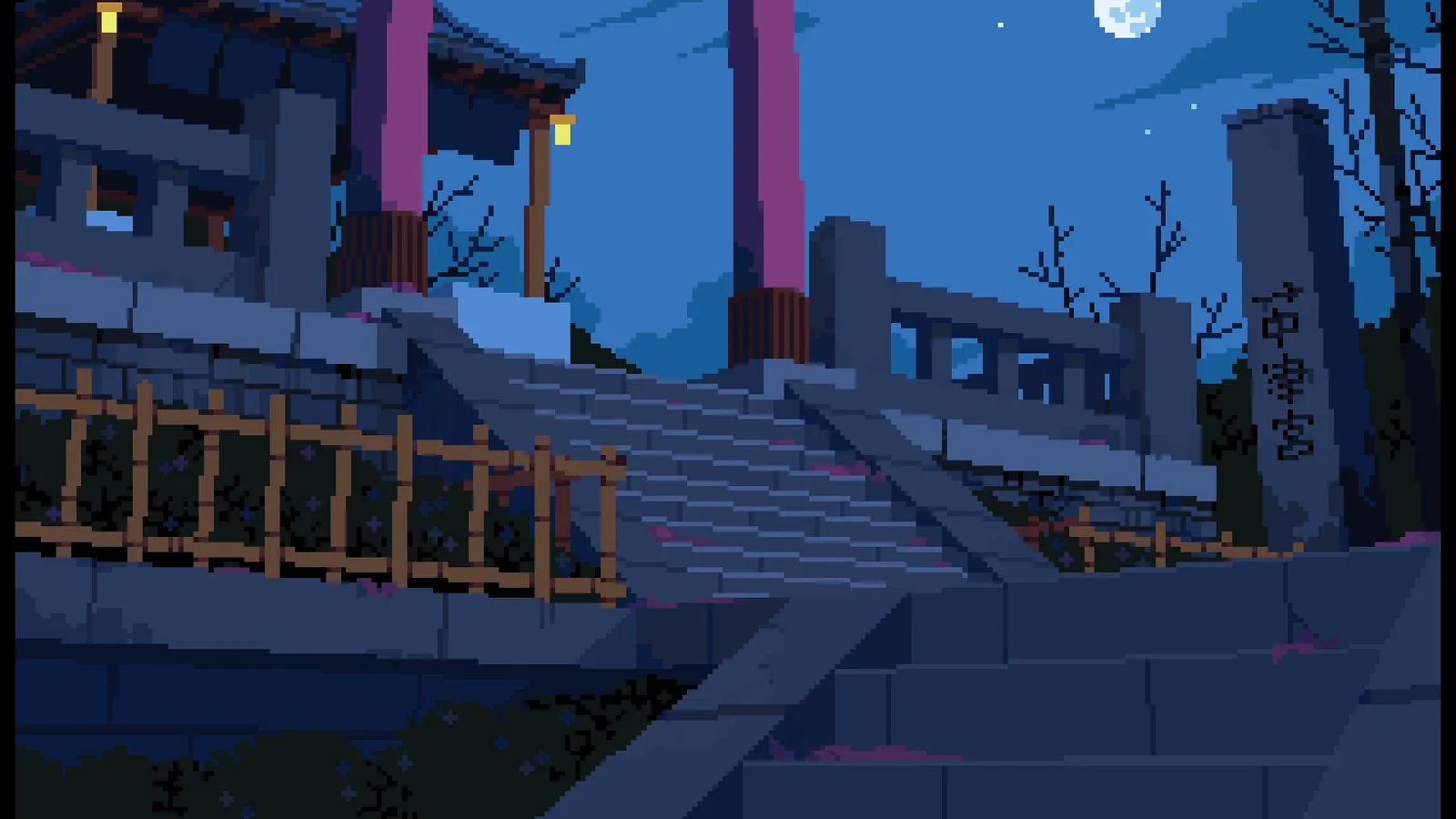 Pixel Japanese Temple Portrait