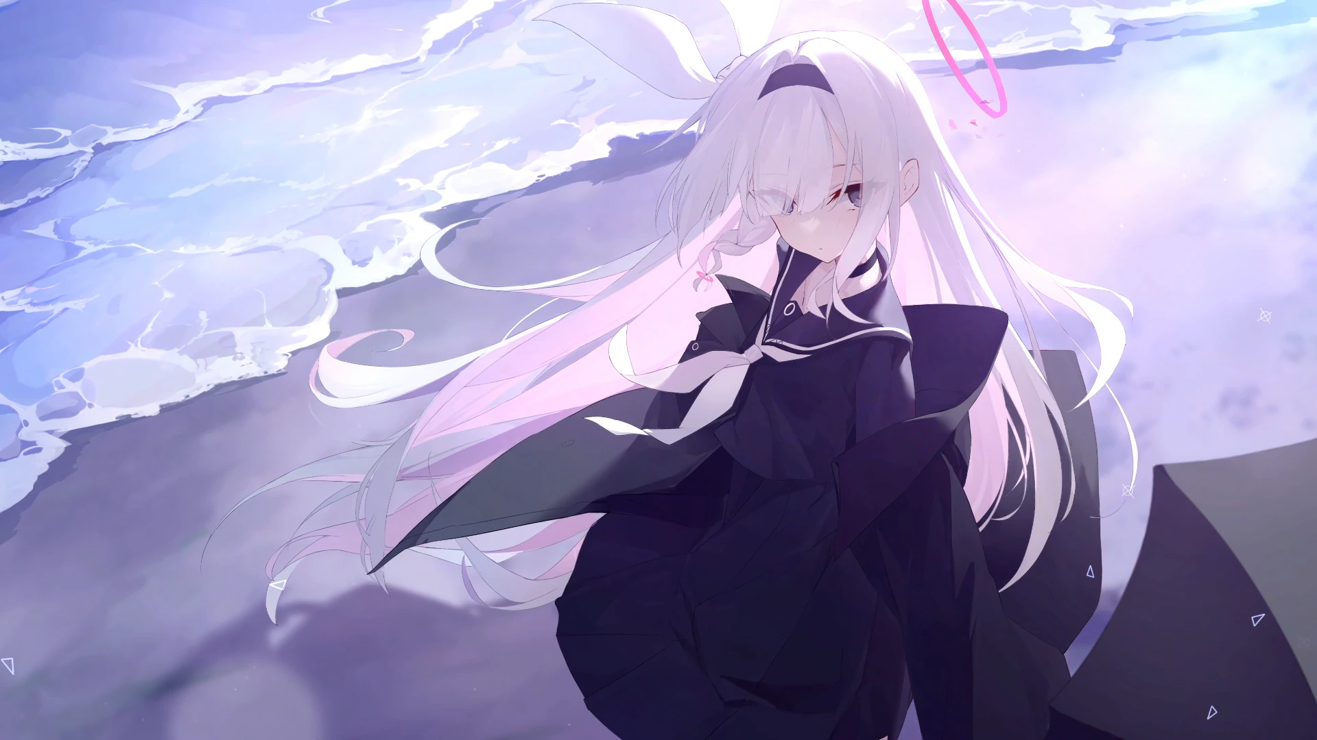 Plana beneath a Cloudy Sky - Blue Archive