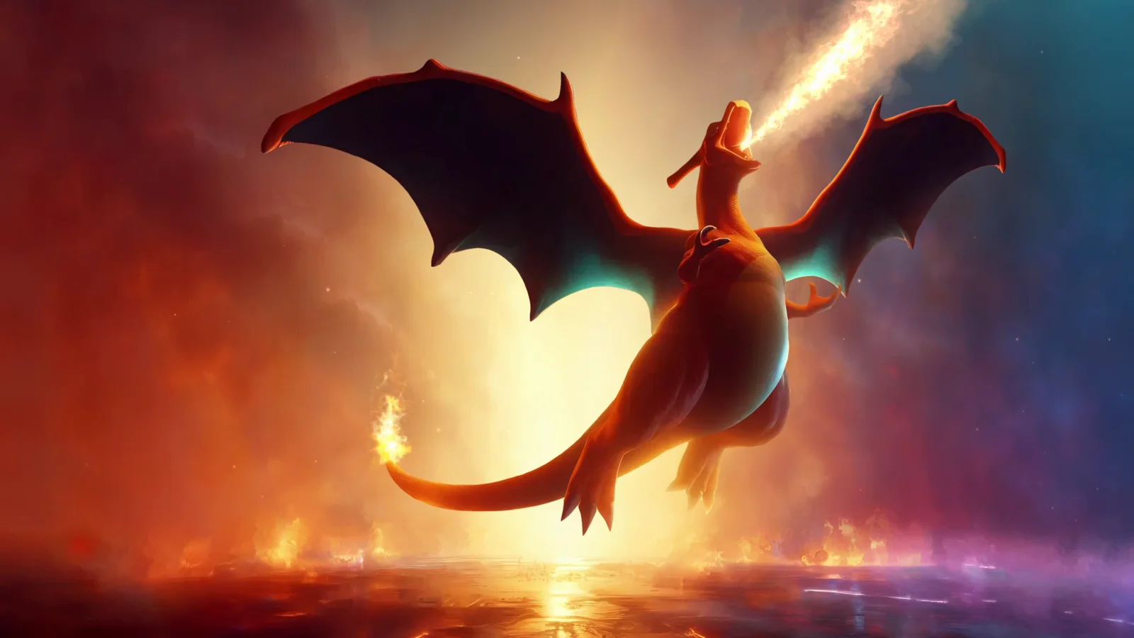 Pokemon Charizard in Fire wallpaper preview
