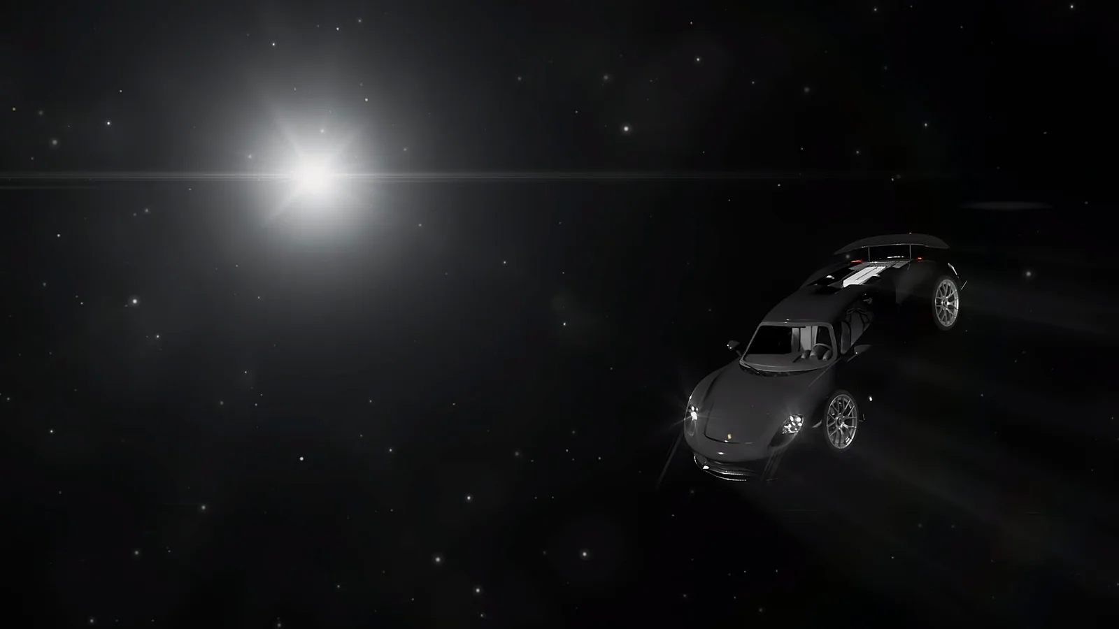 Porsche 918 Spyder in Space