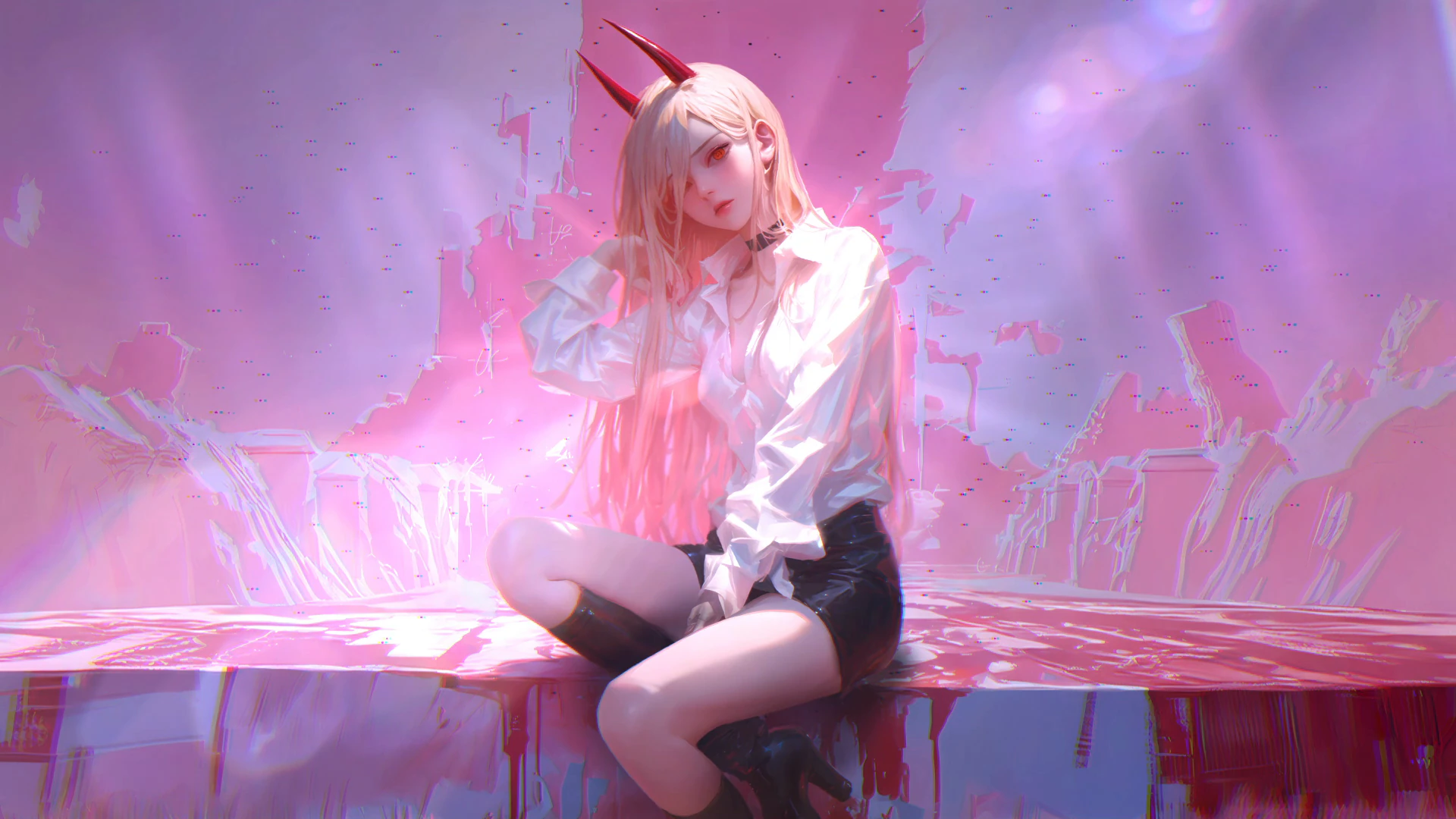 Power Pink Clock - Chainsaw Man