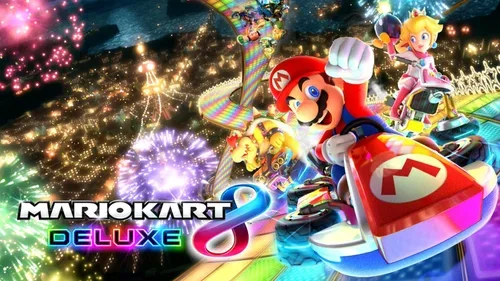Rainbow Road Fireworks wallpaper preview