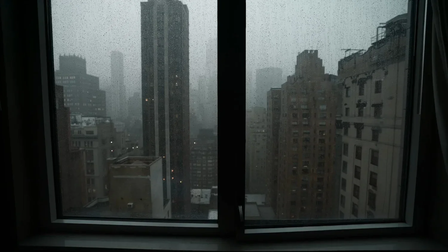 Rainy Manhattan View wallpaper preview