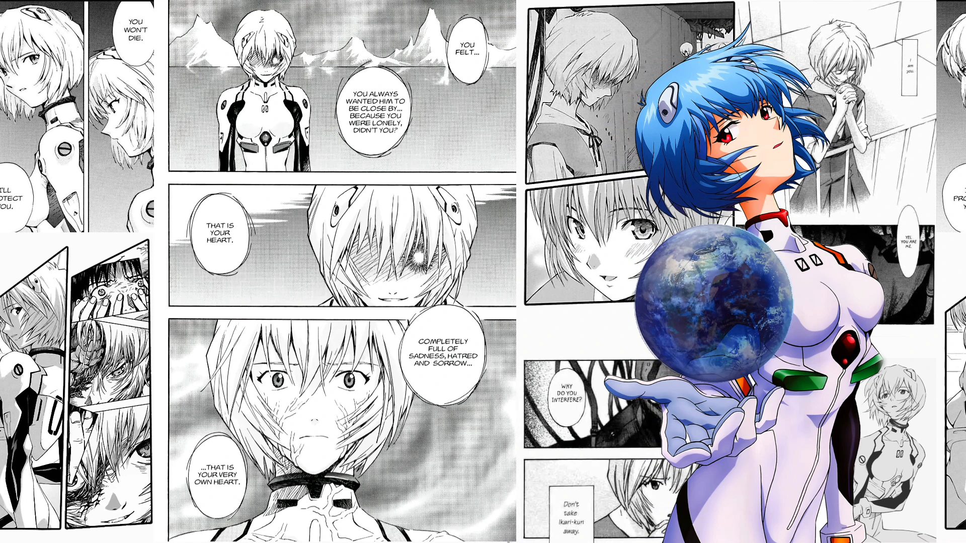 Rei Ayanami with a Globe