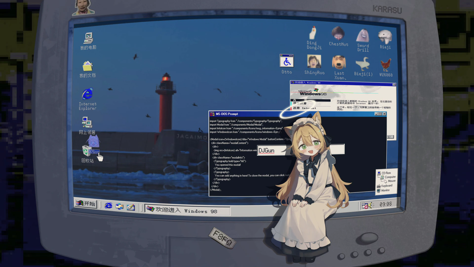 Retro Windows Desktop inside a CRT