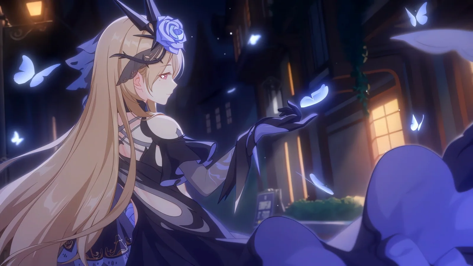 Rita in a Blue Night Interior - Honkai Impact 3rd