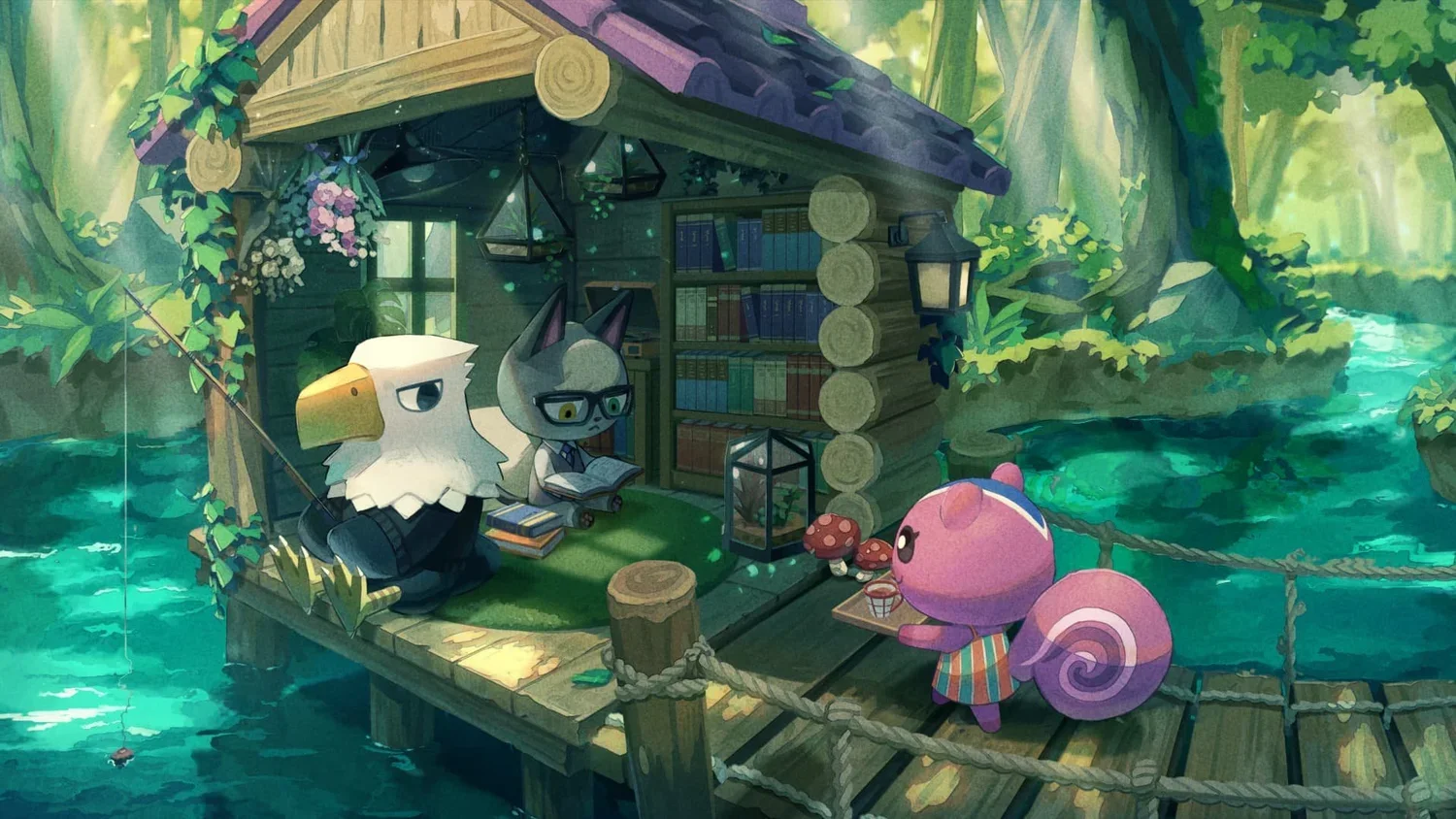 Riverside Nook | Animal Crossing wallpaper preview
