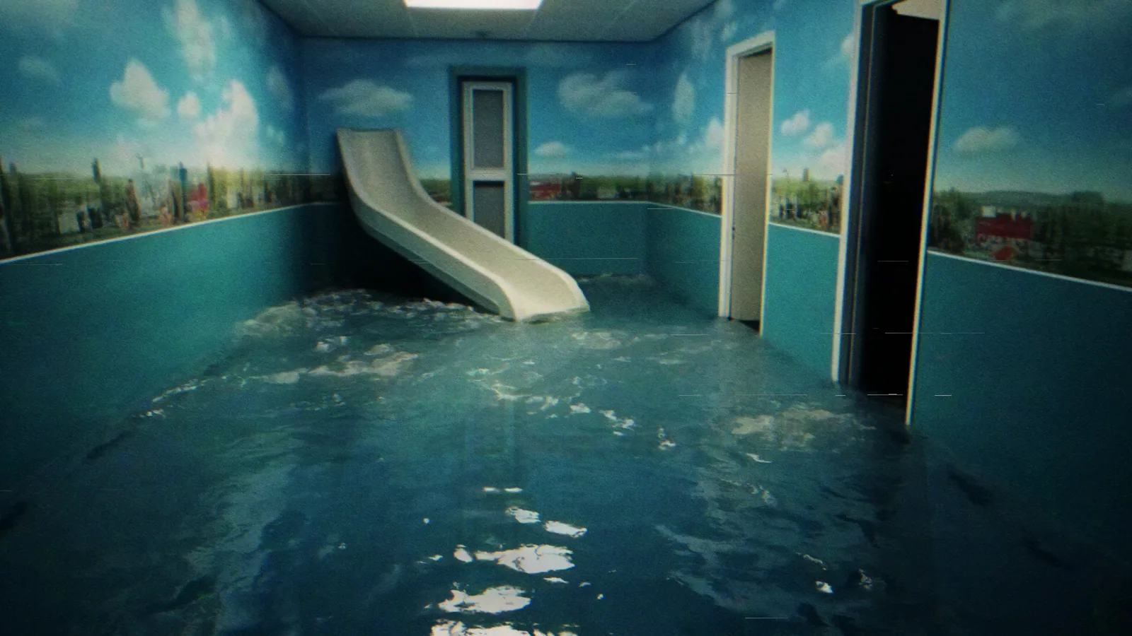 Rooftop Backrooms Waterslide