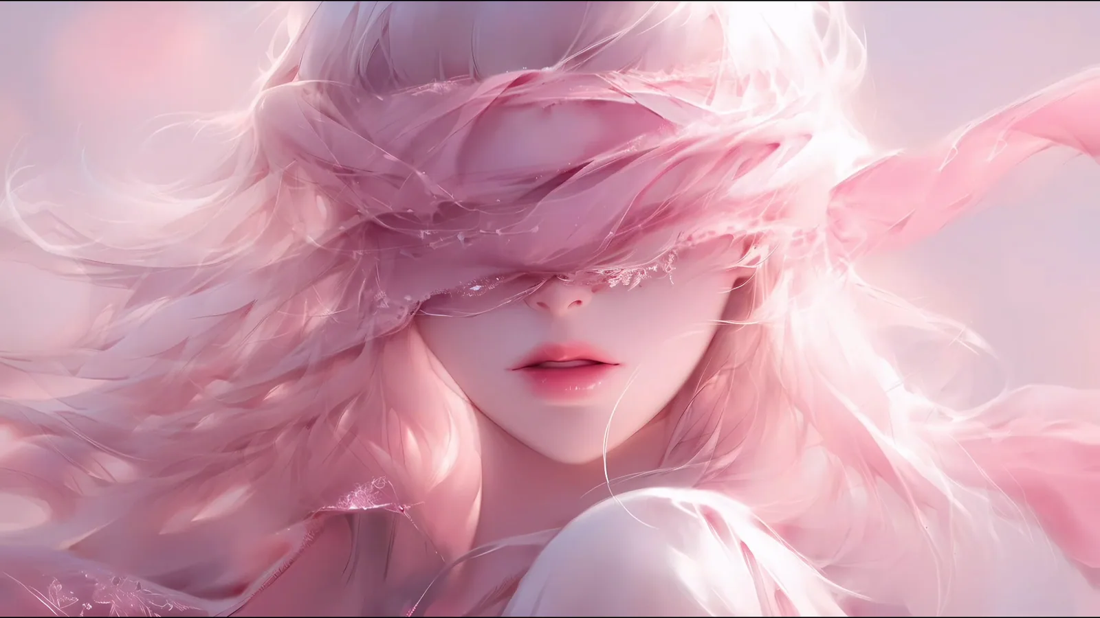Rose Petal Blindfold Portrait