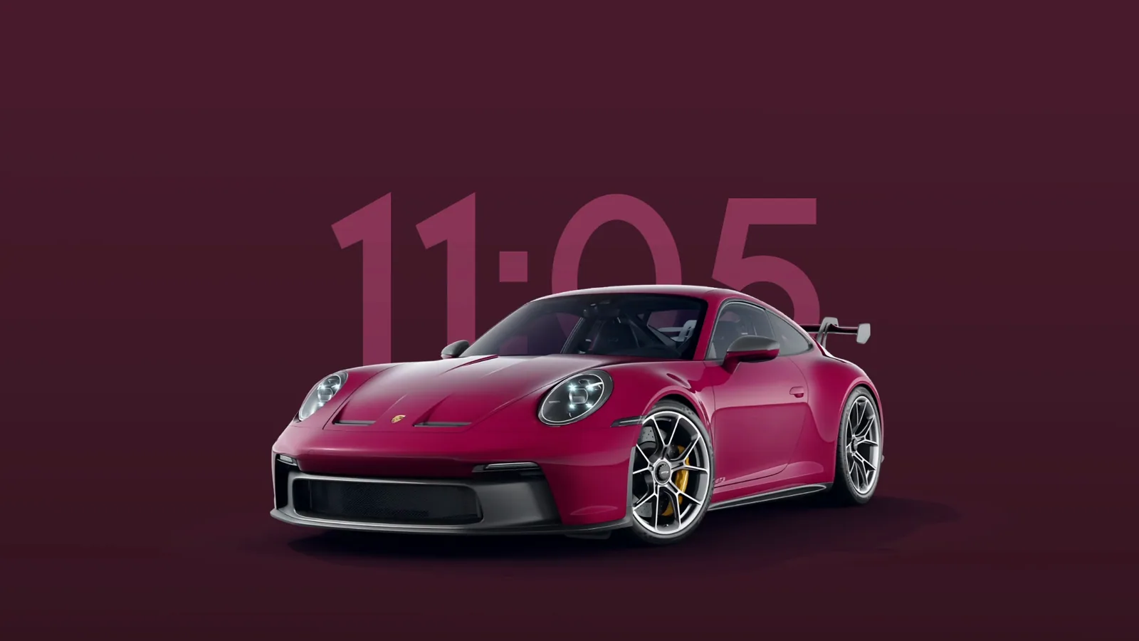 Ruby Star Porsche 911 Clock