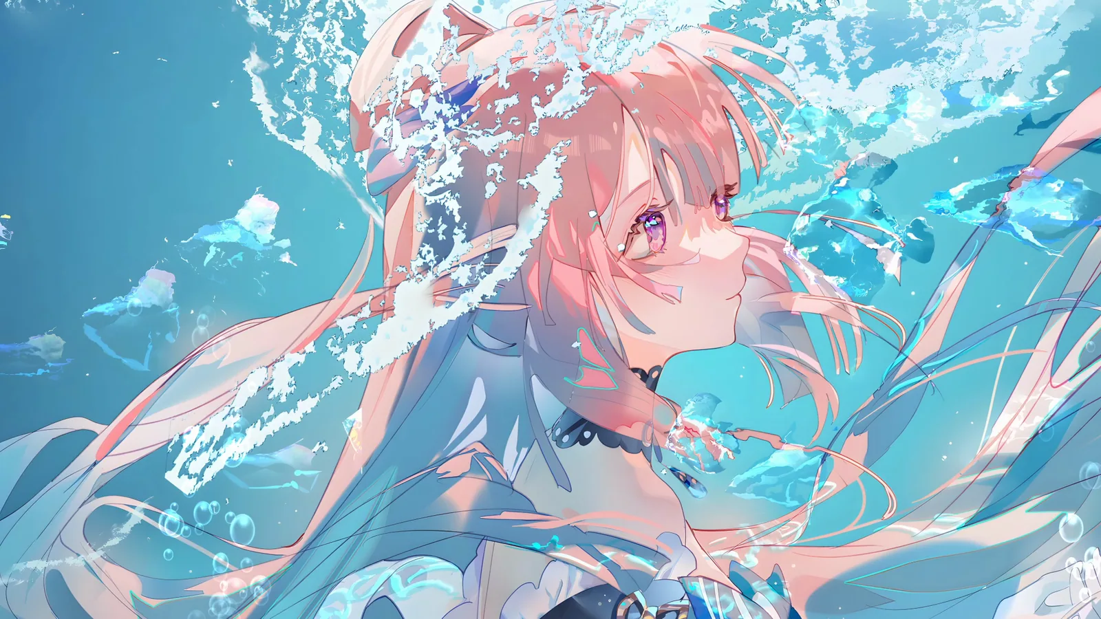 Sangonomiya Kokomi Beneath Turquoise Waves - Genshin Impact