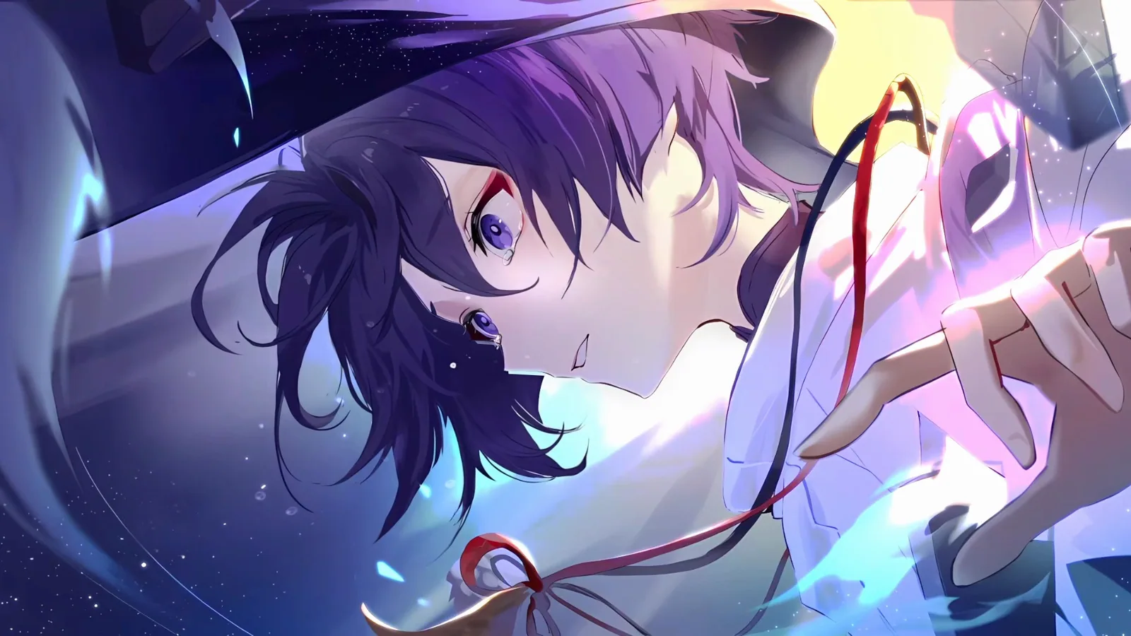 Scaramouche in a Violet Close Portrait - Genshin Impact