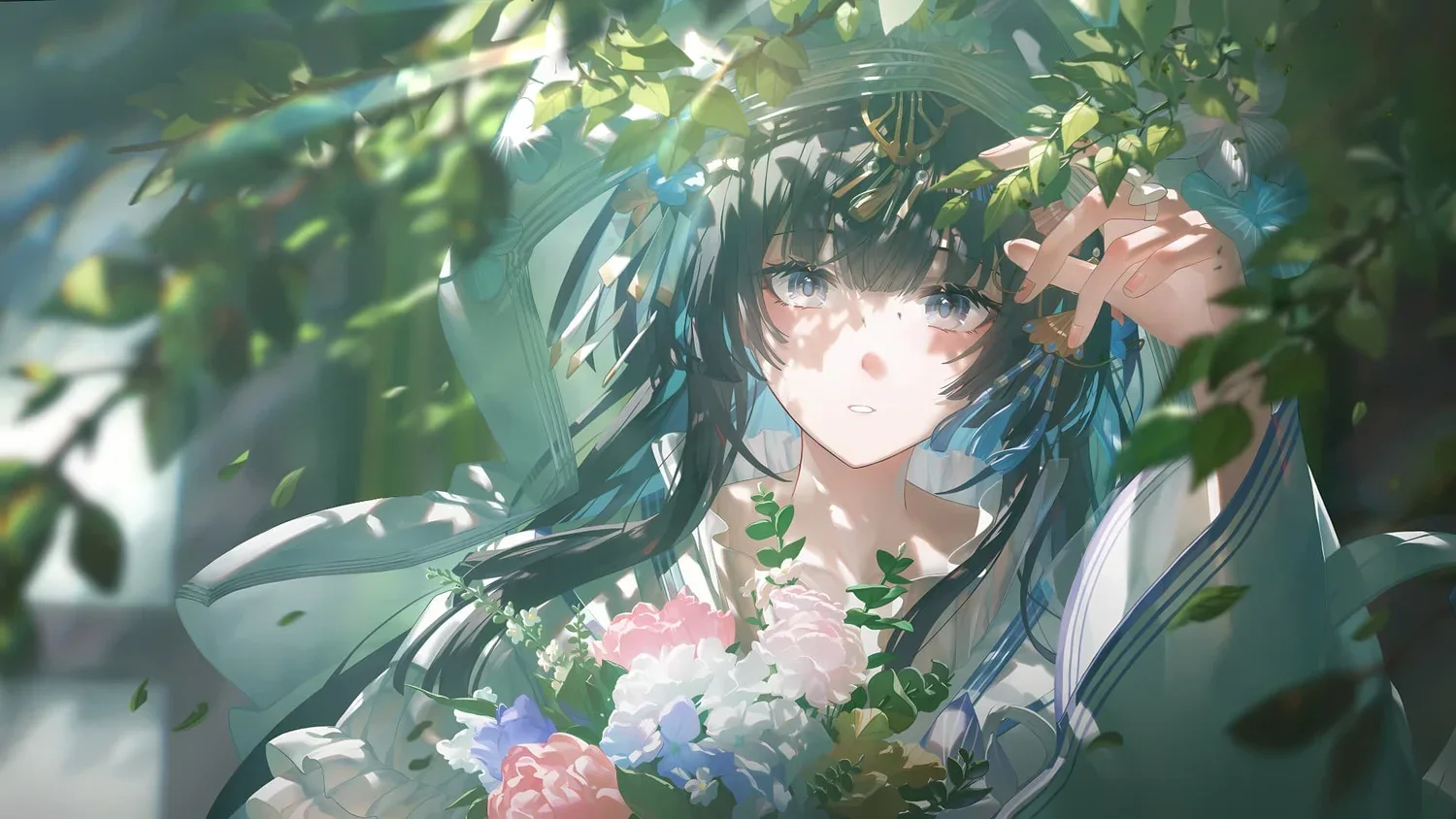 Selena Punishing: Gray Raven Flower Scene wallpaper preview