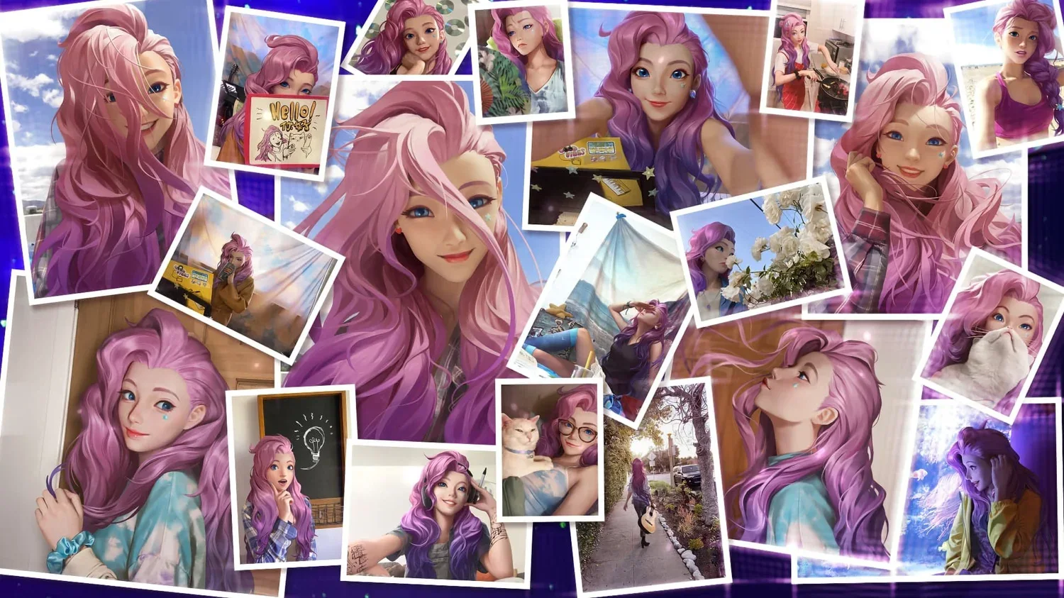 Seraphine - Everyday Portrait Collage, League of Legends