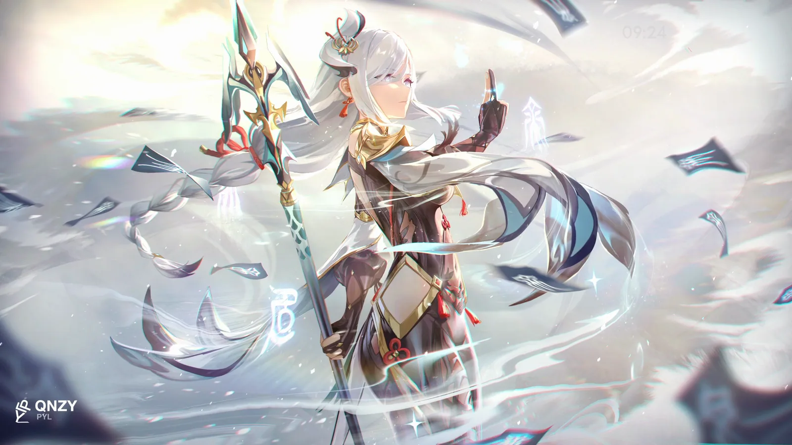 Shenhe Among White Ribbons - Genshin Impact