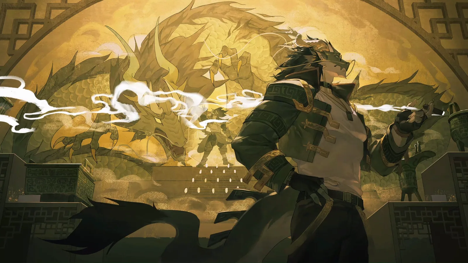 Golden Ruins Furry Warrior